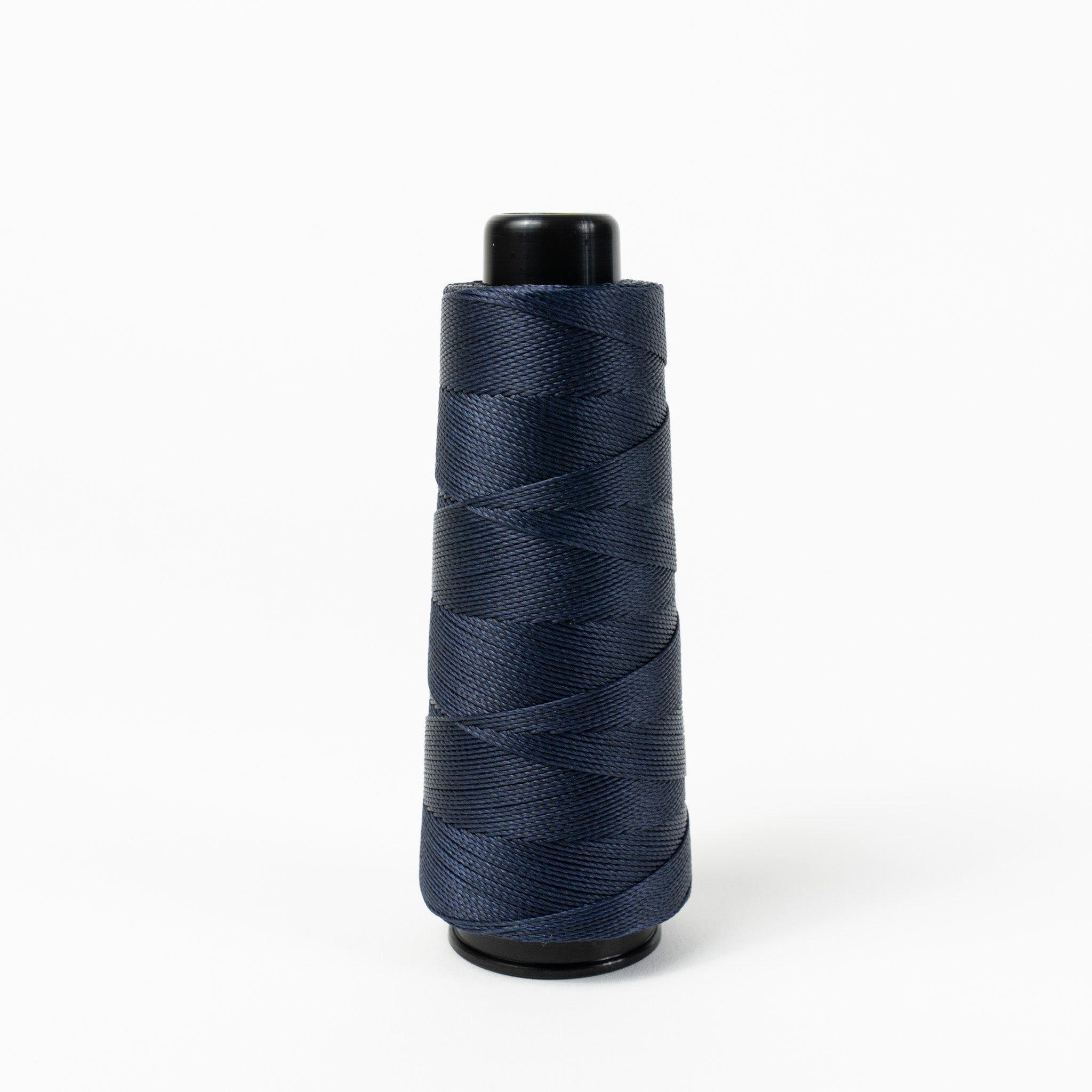 MBT dark cerulean blue waxed polyester thread, 200 meter spool