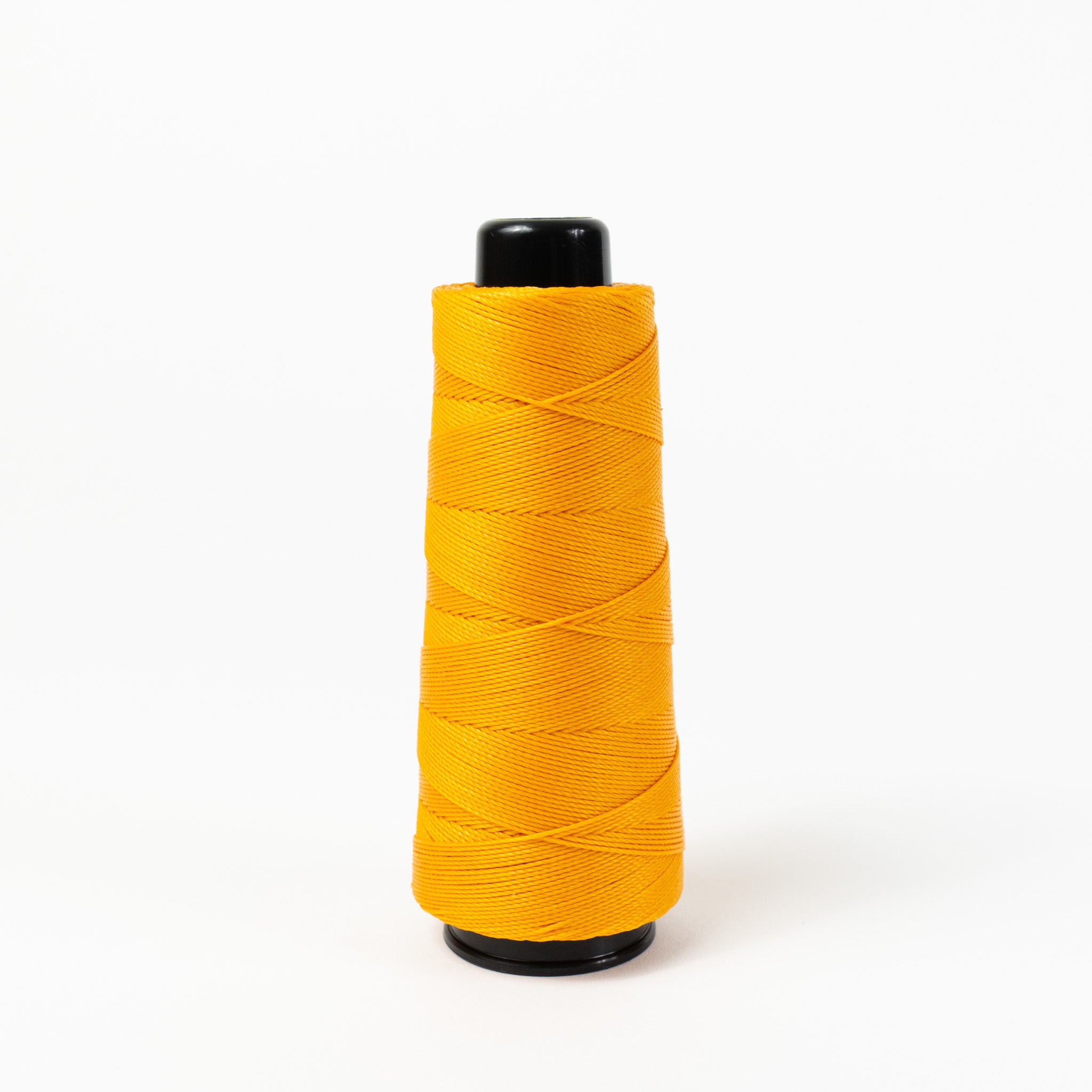 MBT deep saffron waxed polyester thread, 200 meter spool