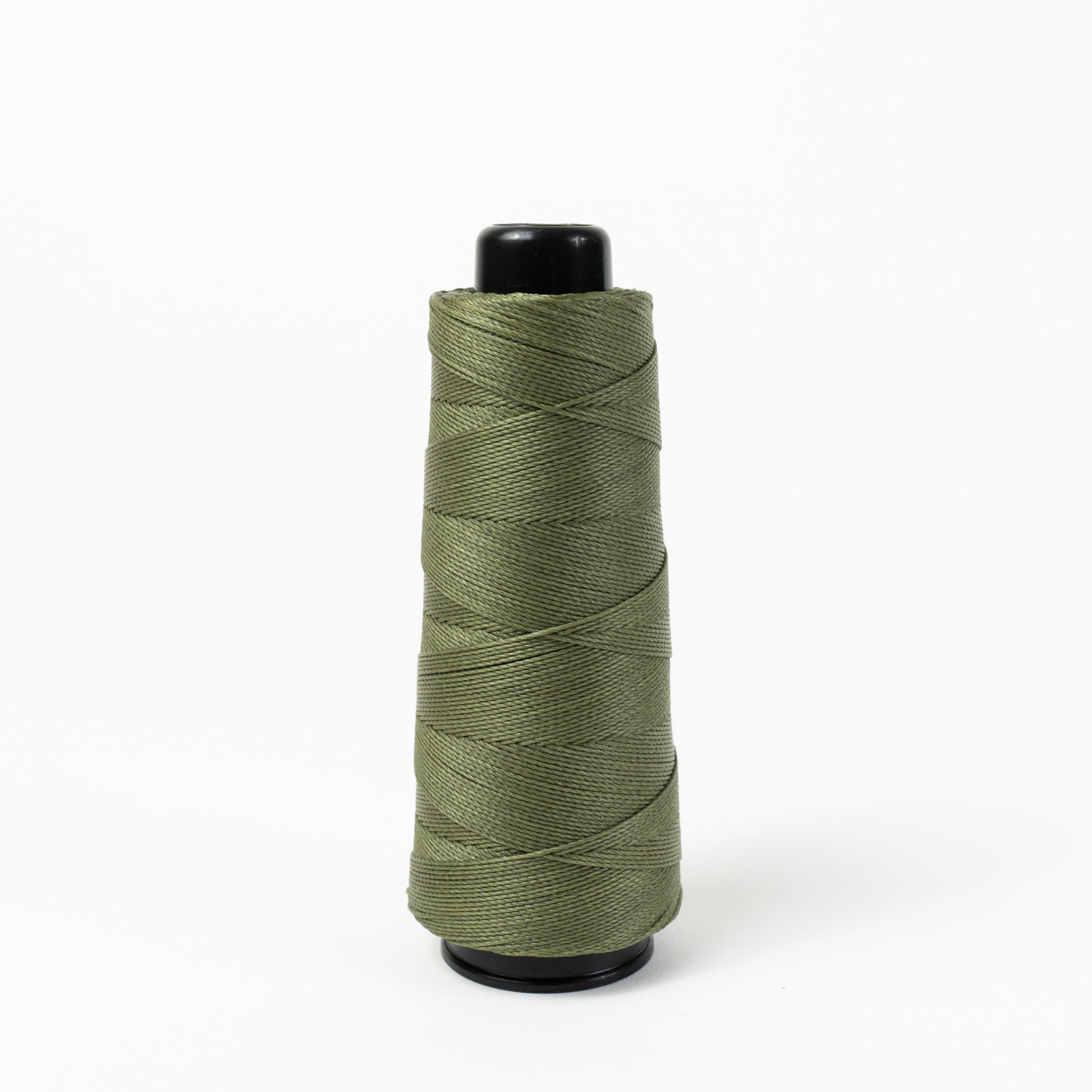 MBT heart gold olive waxed polyester thread, 200 meter spool