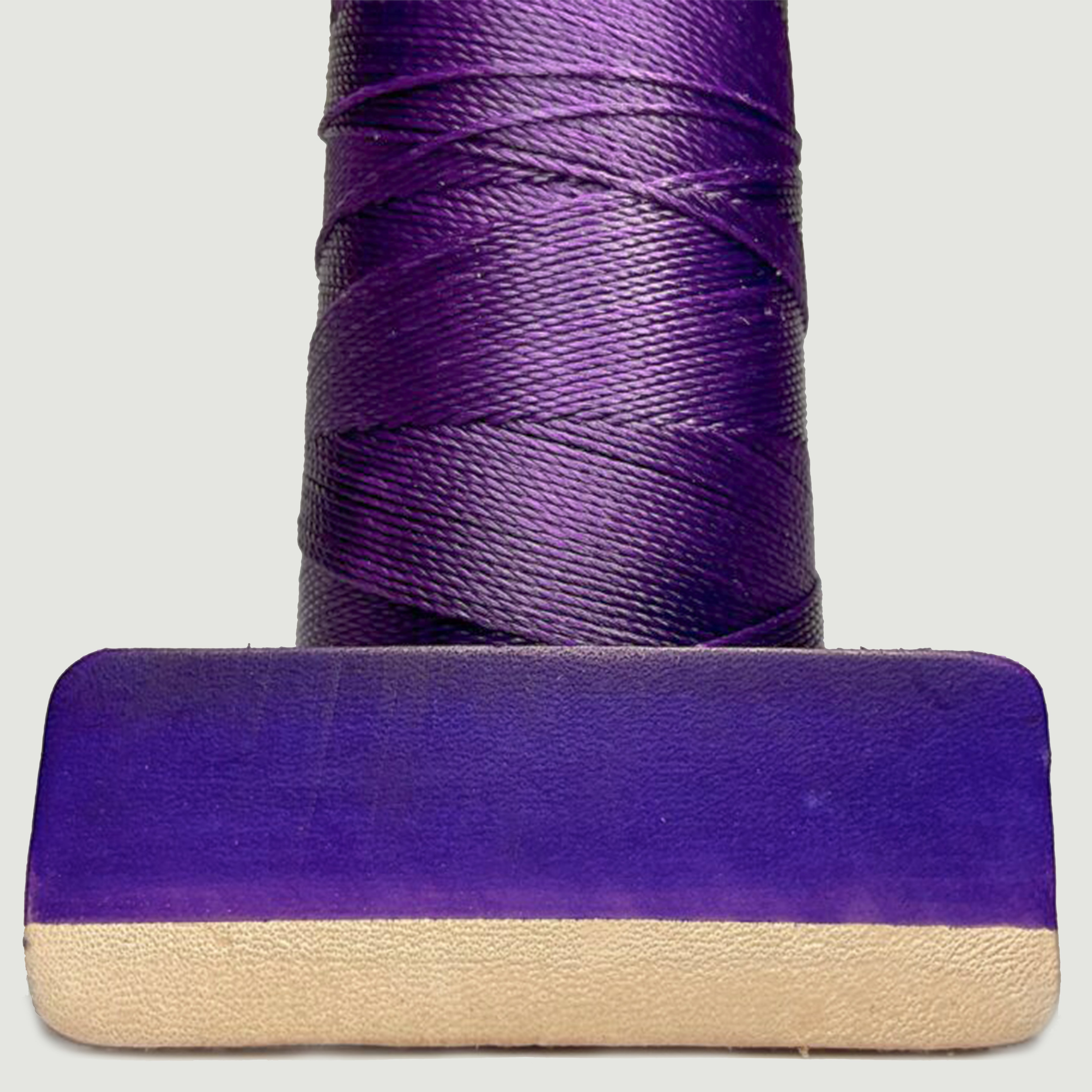 MBT indigo waxed polyester thread with same-color dyed leather