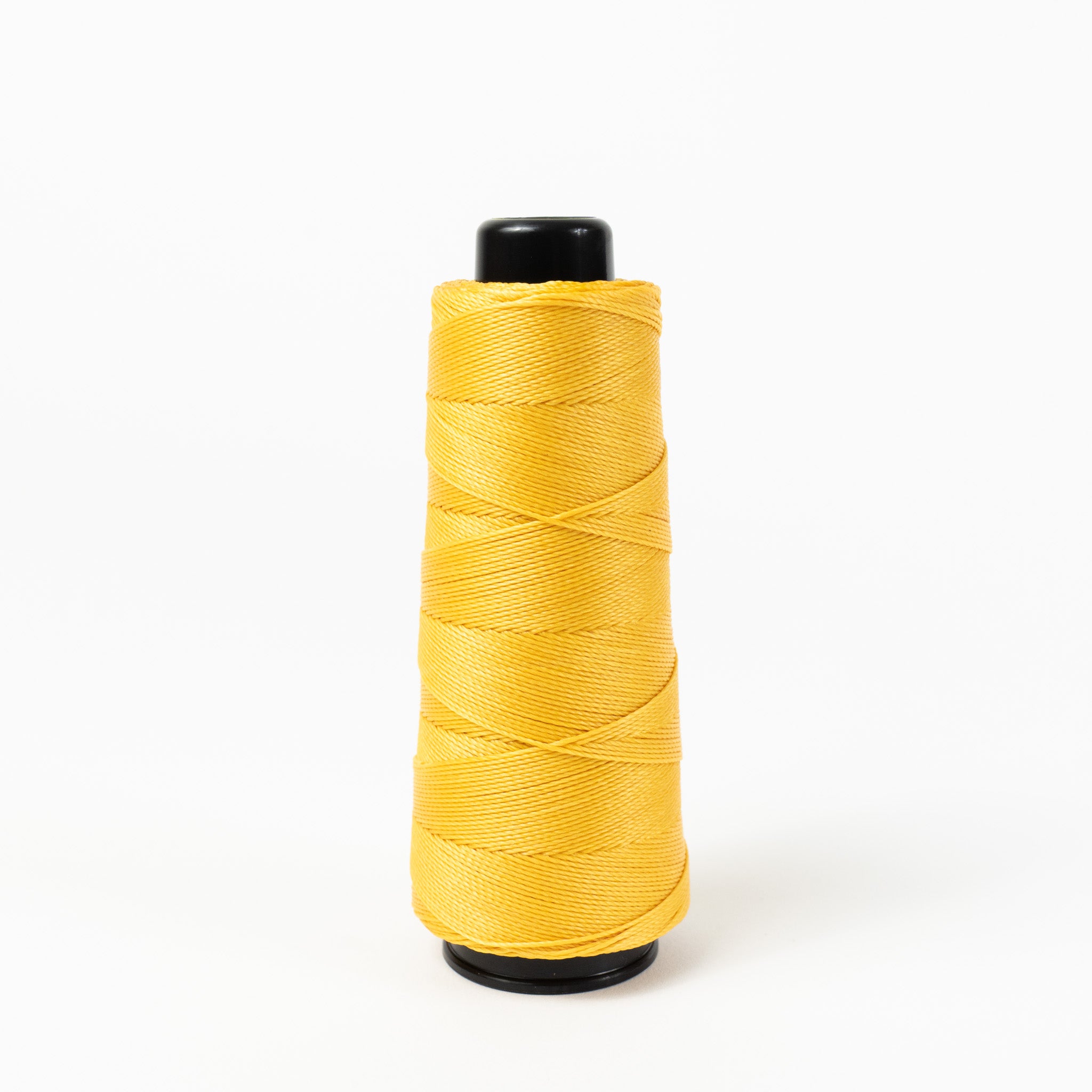 MBT yellow and orange waxed polyester thread, 200 meter spool