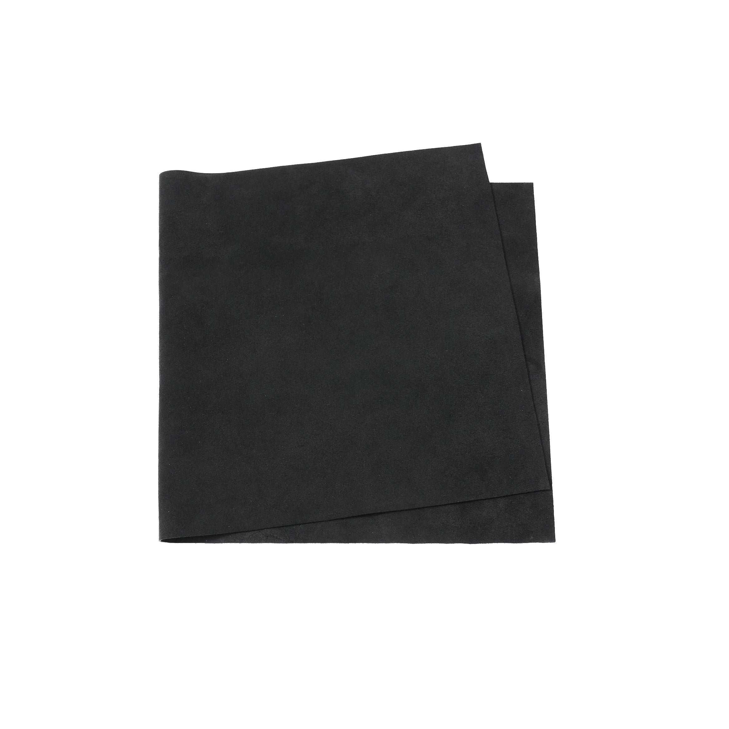 Italian Cowhide Suede Leather Panels - Black