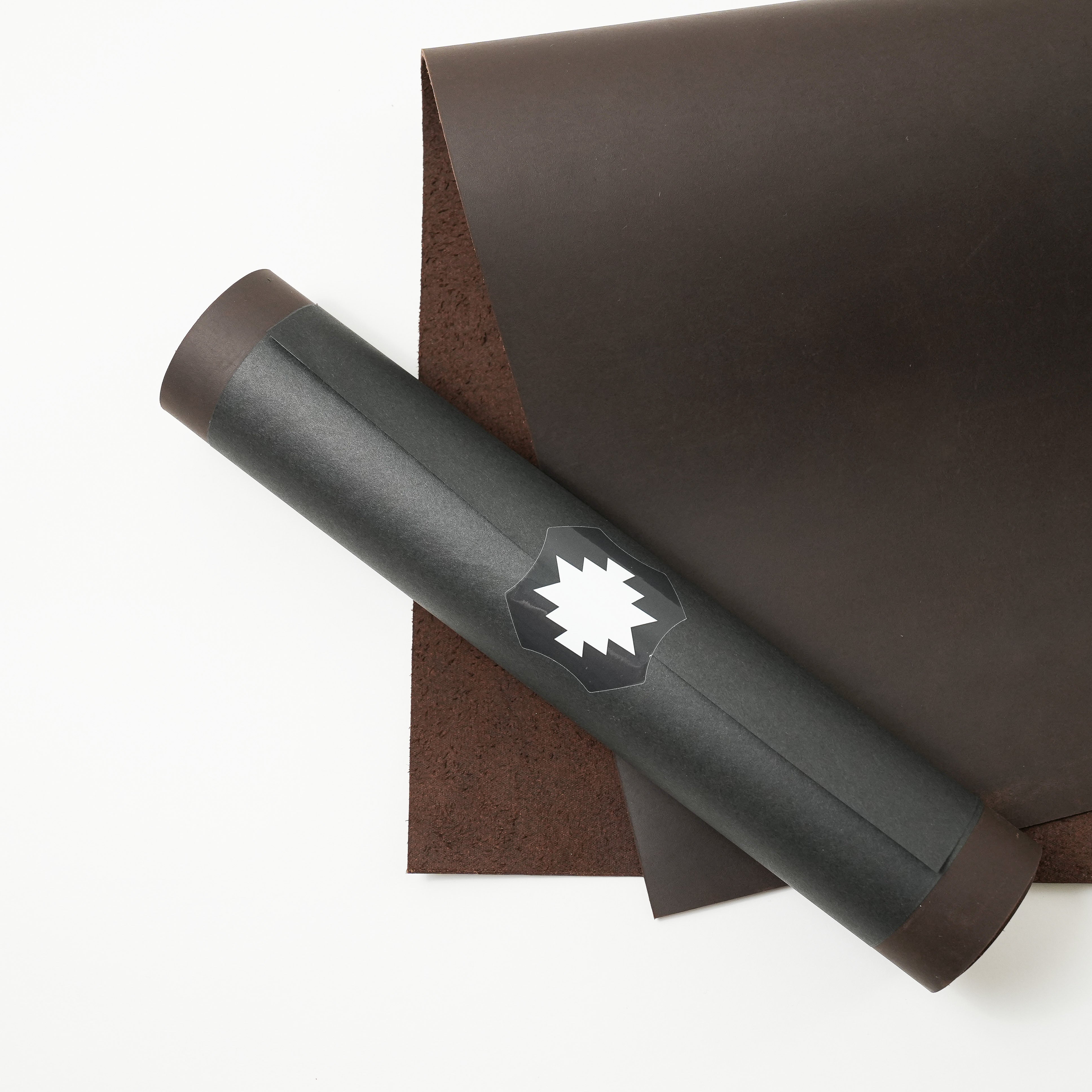 brown crazy horse leather top view