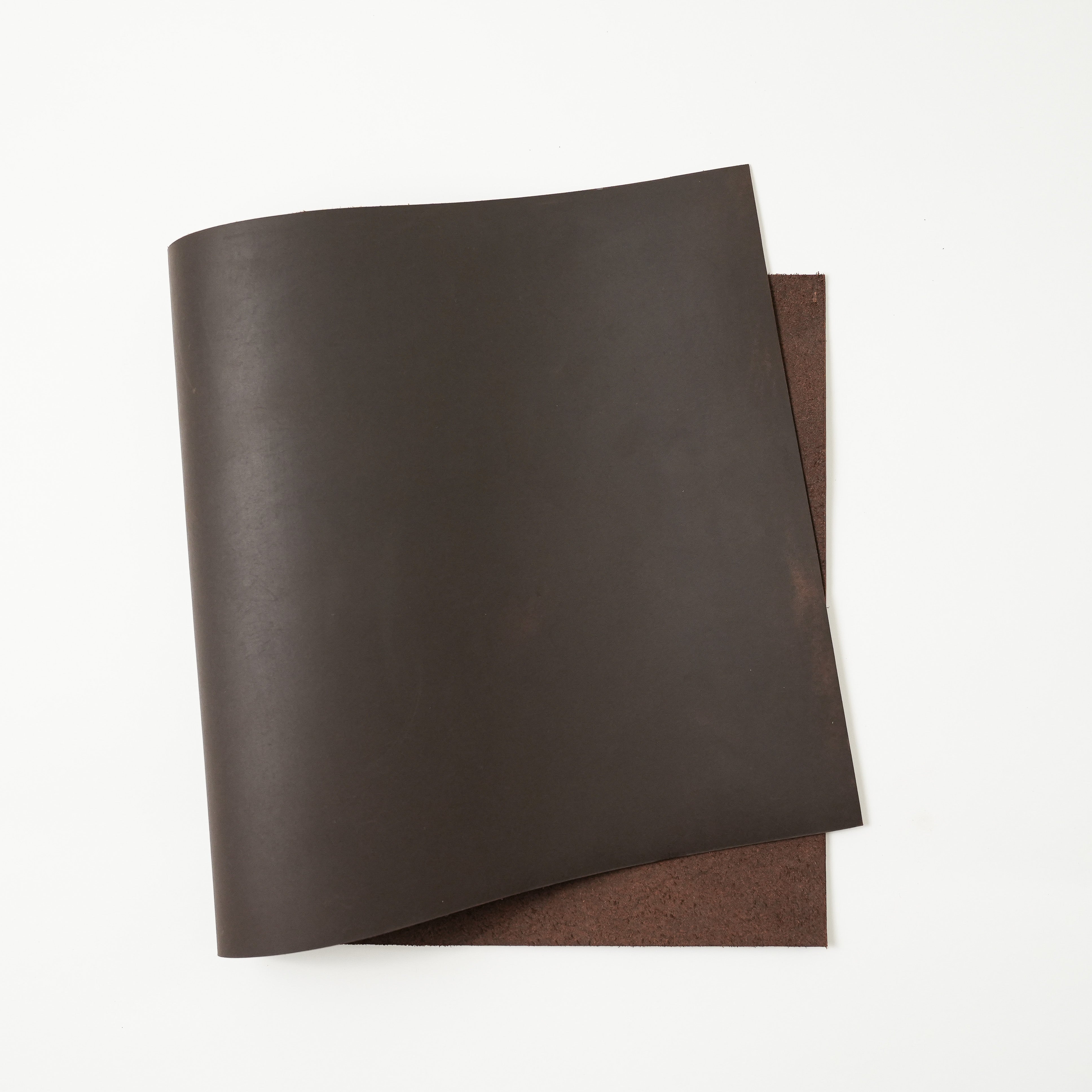 brown crazy horse leather top view