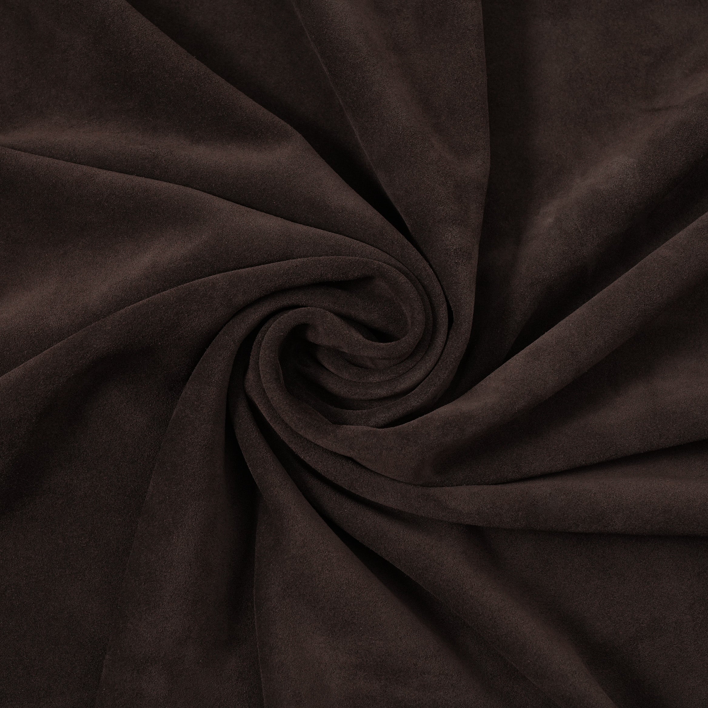 brown italian cowhide suede leather close up view
