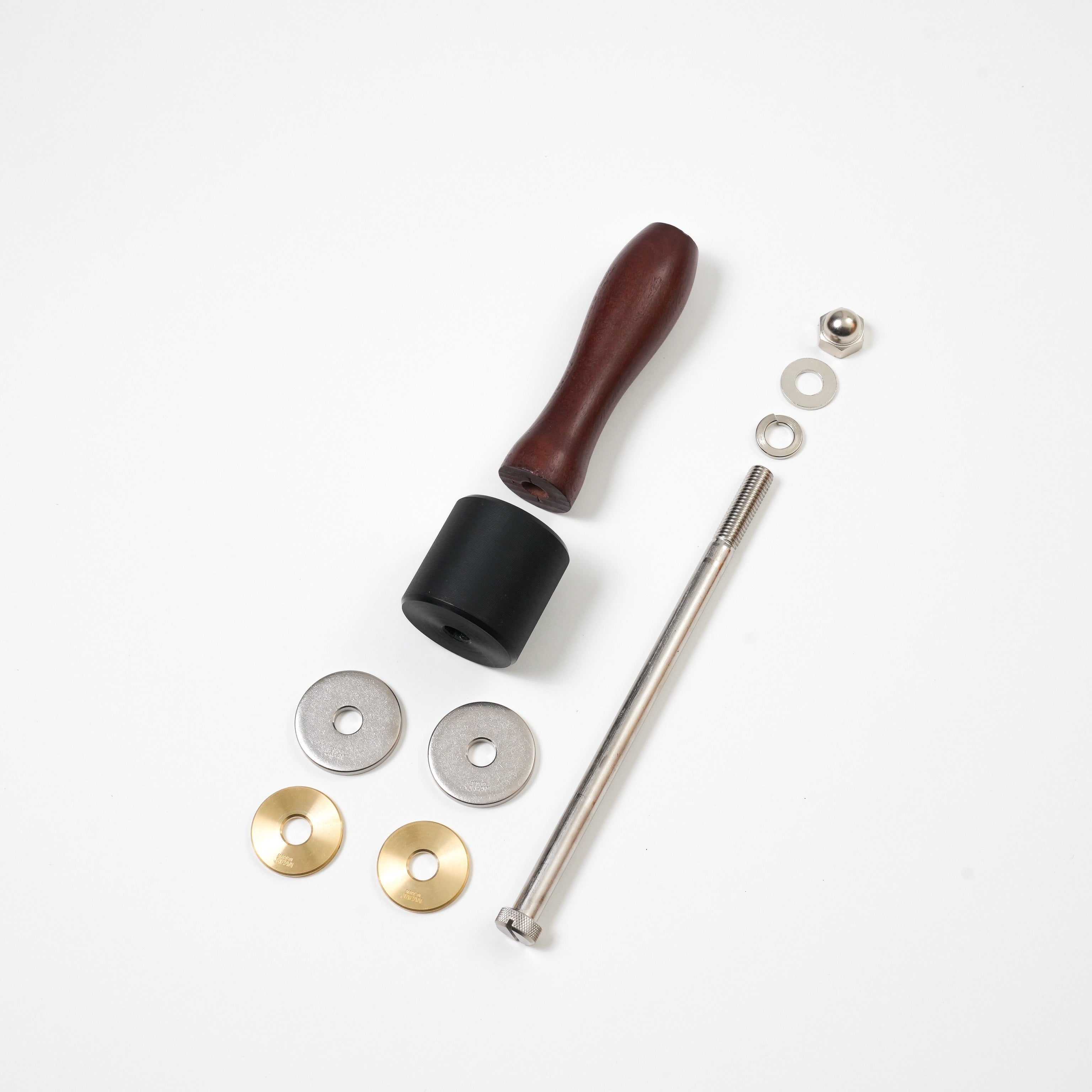 brown round maul black head assembly leather craft tool