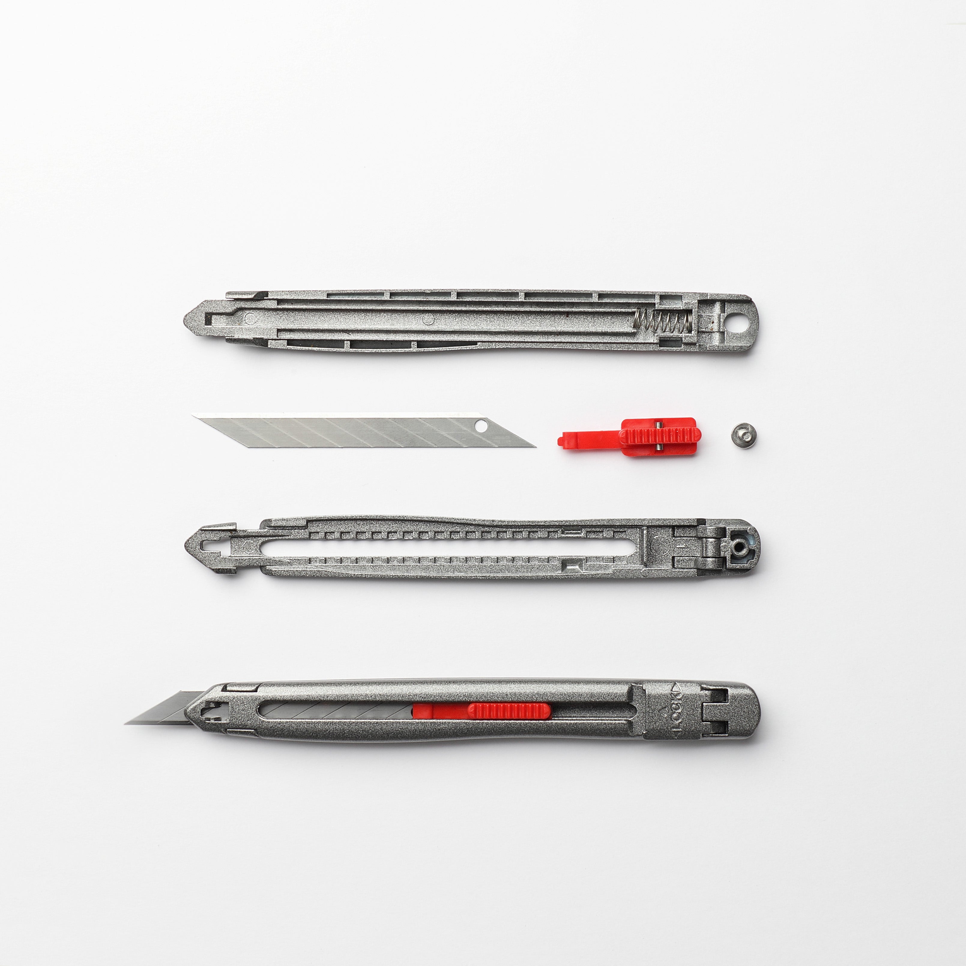 Snap-Off Craft Knife - Chrome Cutter Lock, Alloy Metal Body
