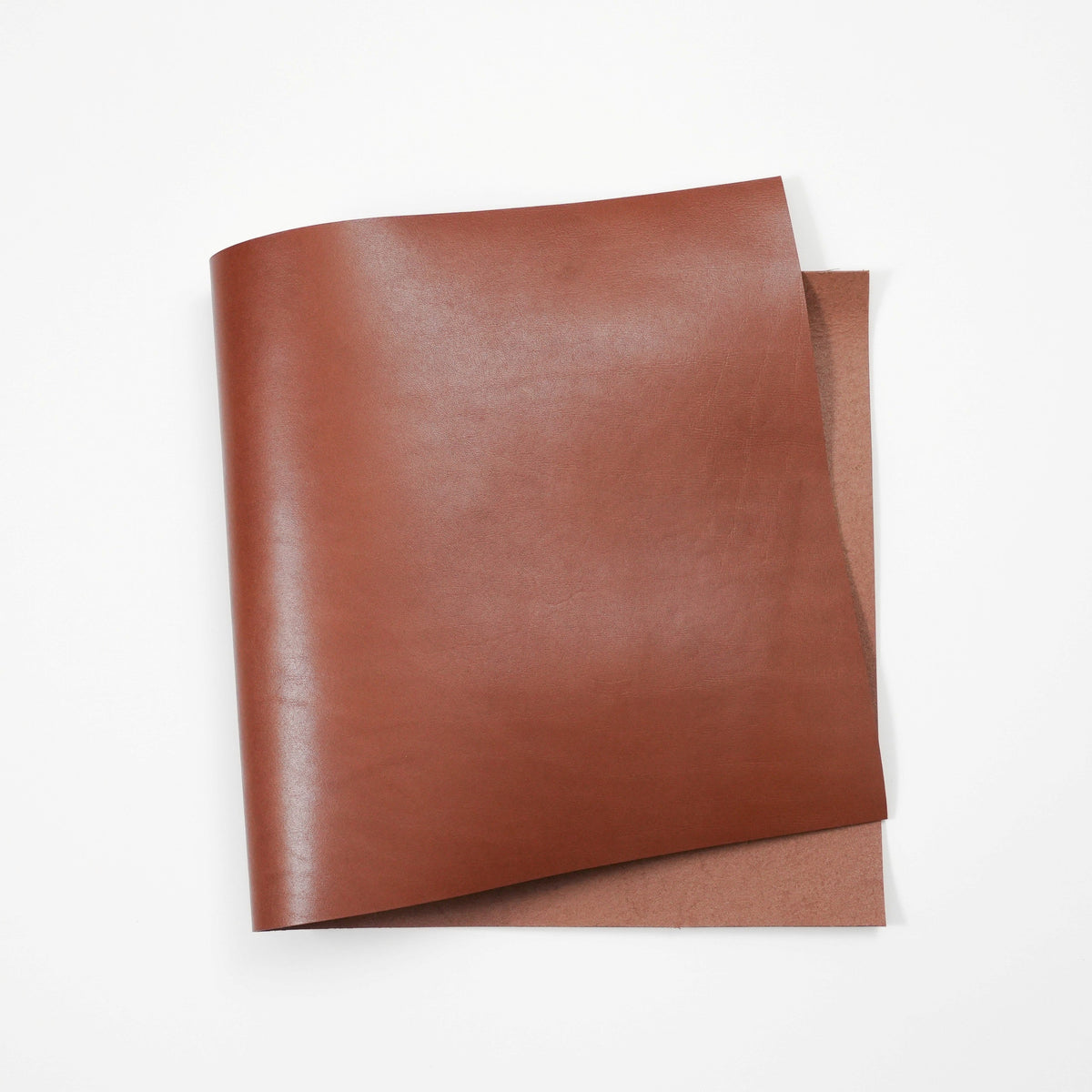 Dyed Veg Tan Leather Panels - Cognac Brown