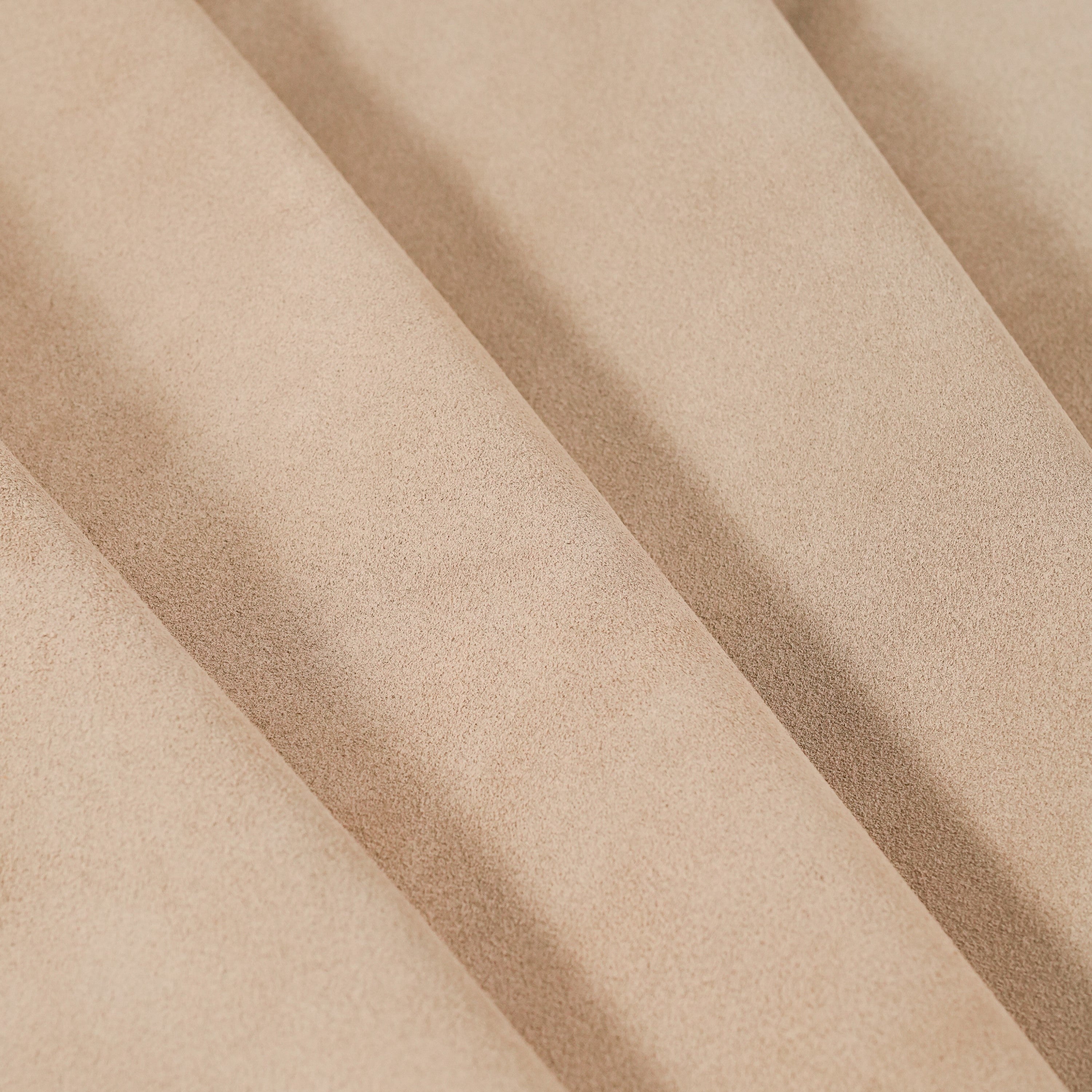 cowhide suede leather beige rolled side angle