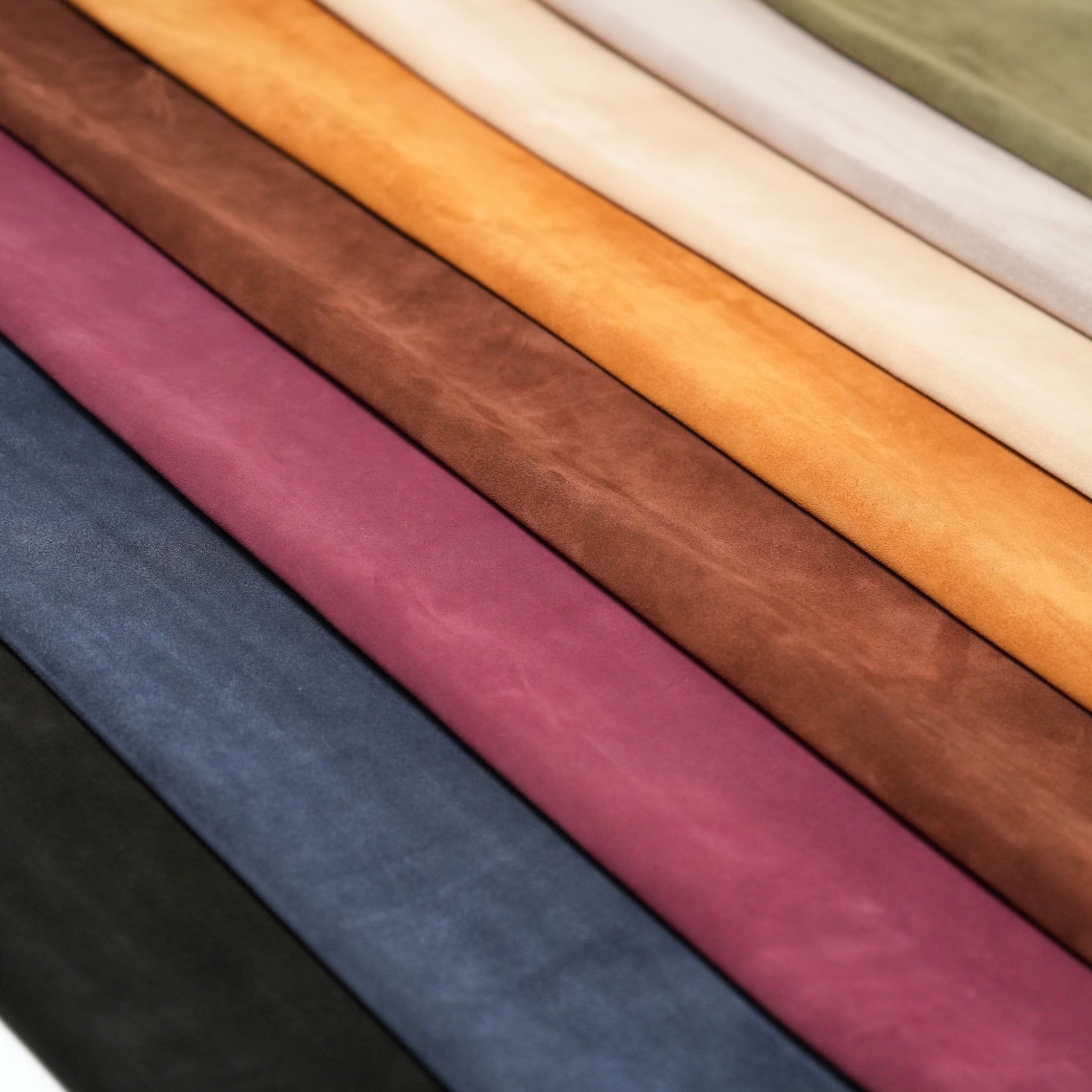 Cowhide Suede Leather Hides - Brown