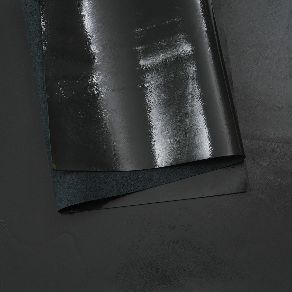 Crinkled Patent Leather Sides, 2.5-3 oz - Black