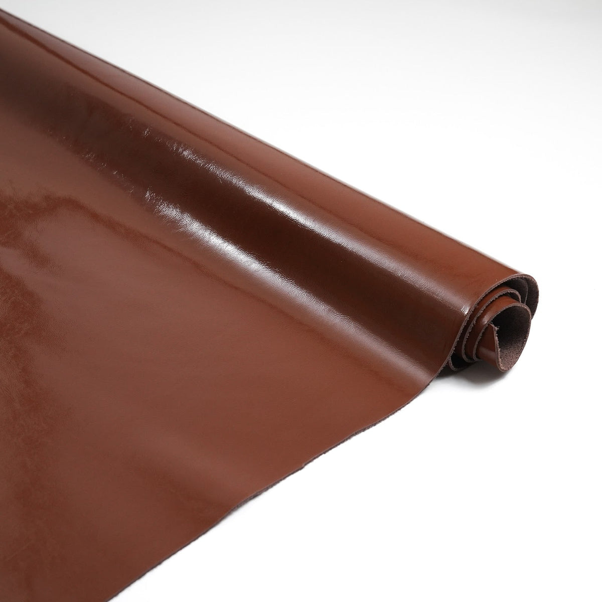 Crinkled Patent Leather Sides, 2.5-3 oz - Cognac Brown