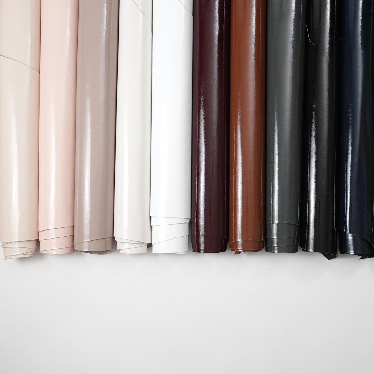 Crinkled Patent Leather Panels, 2.5–3 oz – White