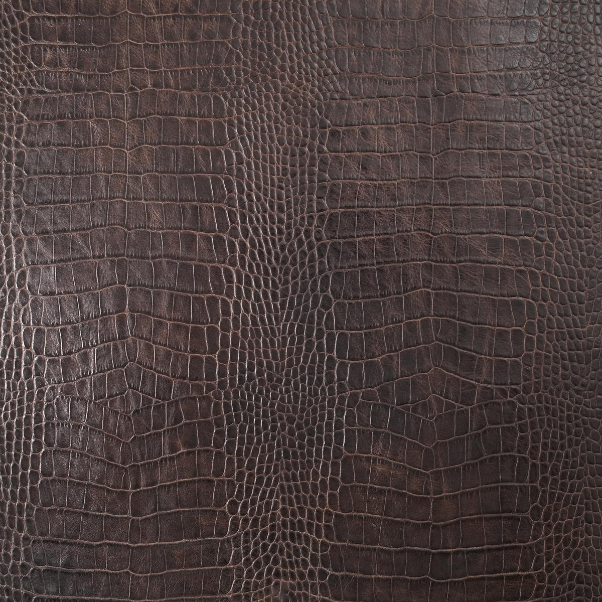 Crocodile Embossed Leather, 2.5–3 oz – Brown