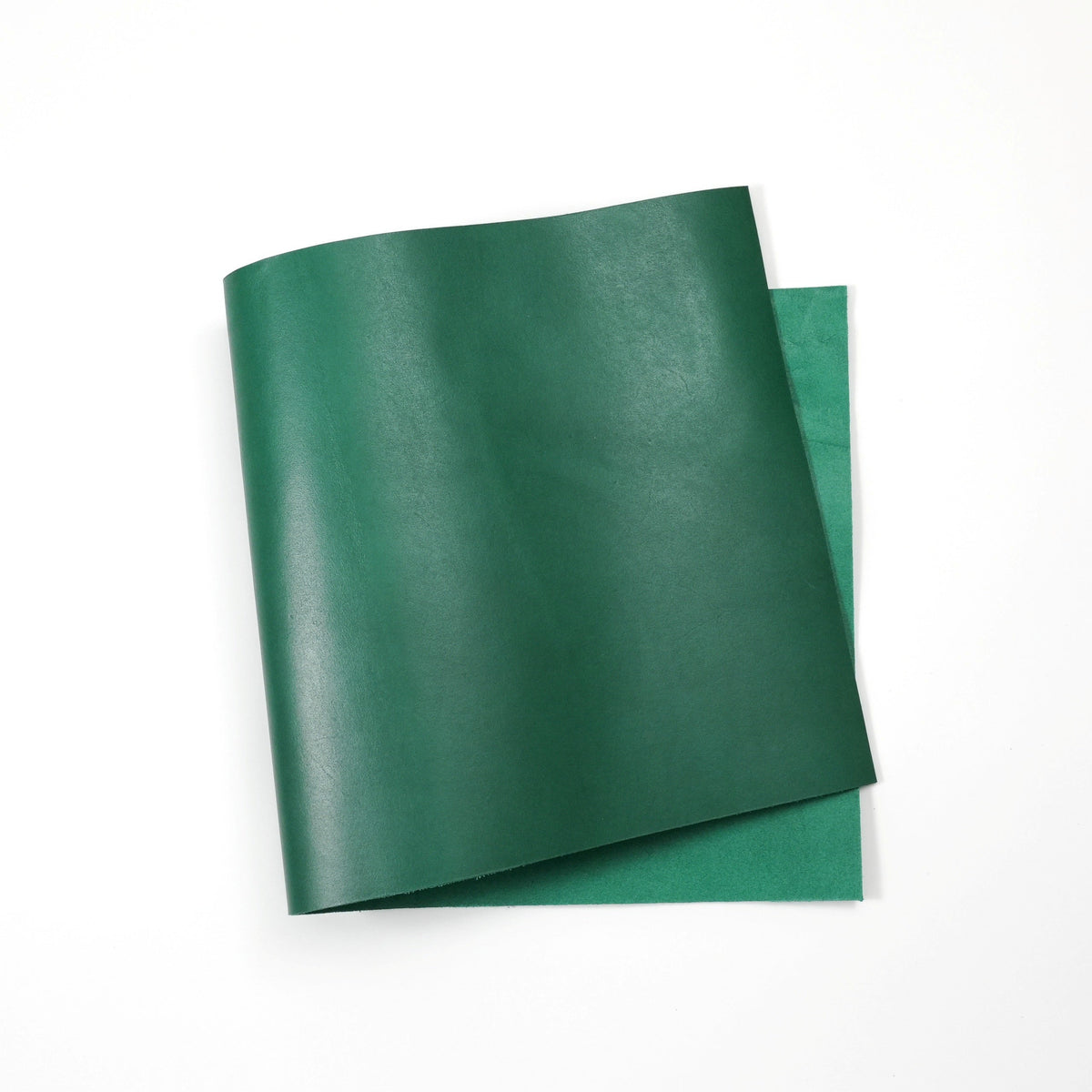 Dyed Veg Tan Leather Panels - Green