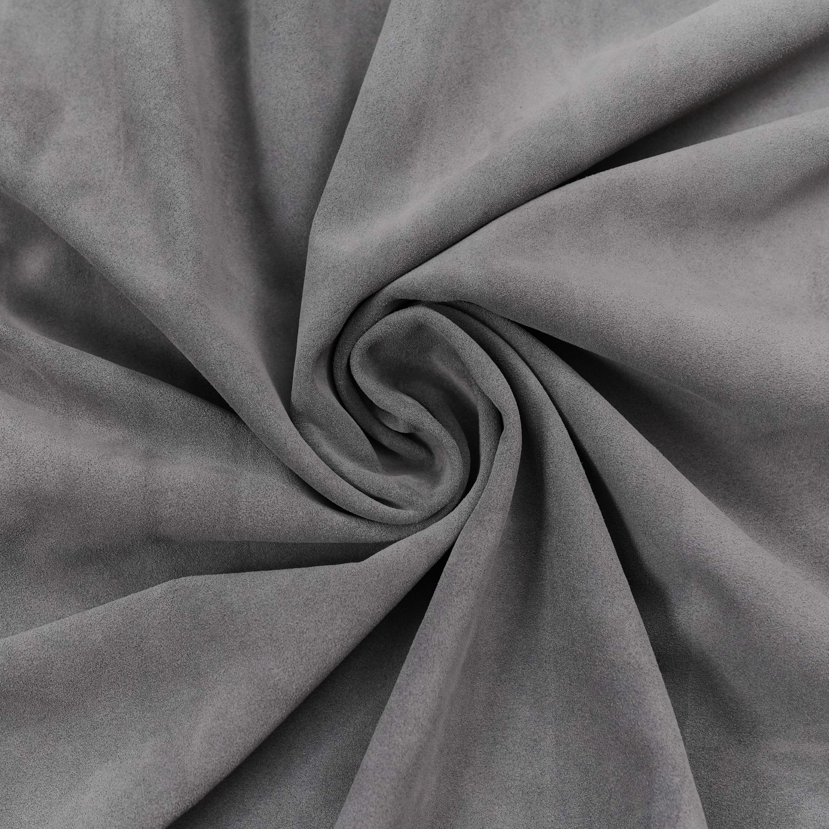 Italian Cowhide Suede Leather Hides - Gray