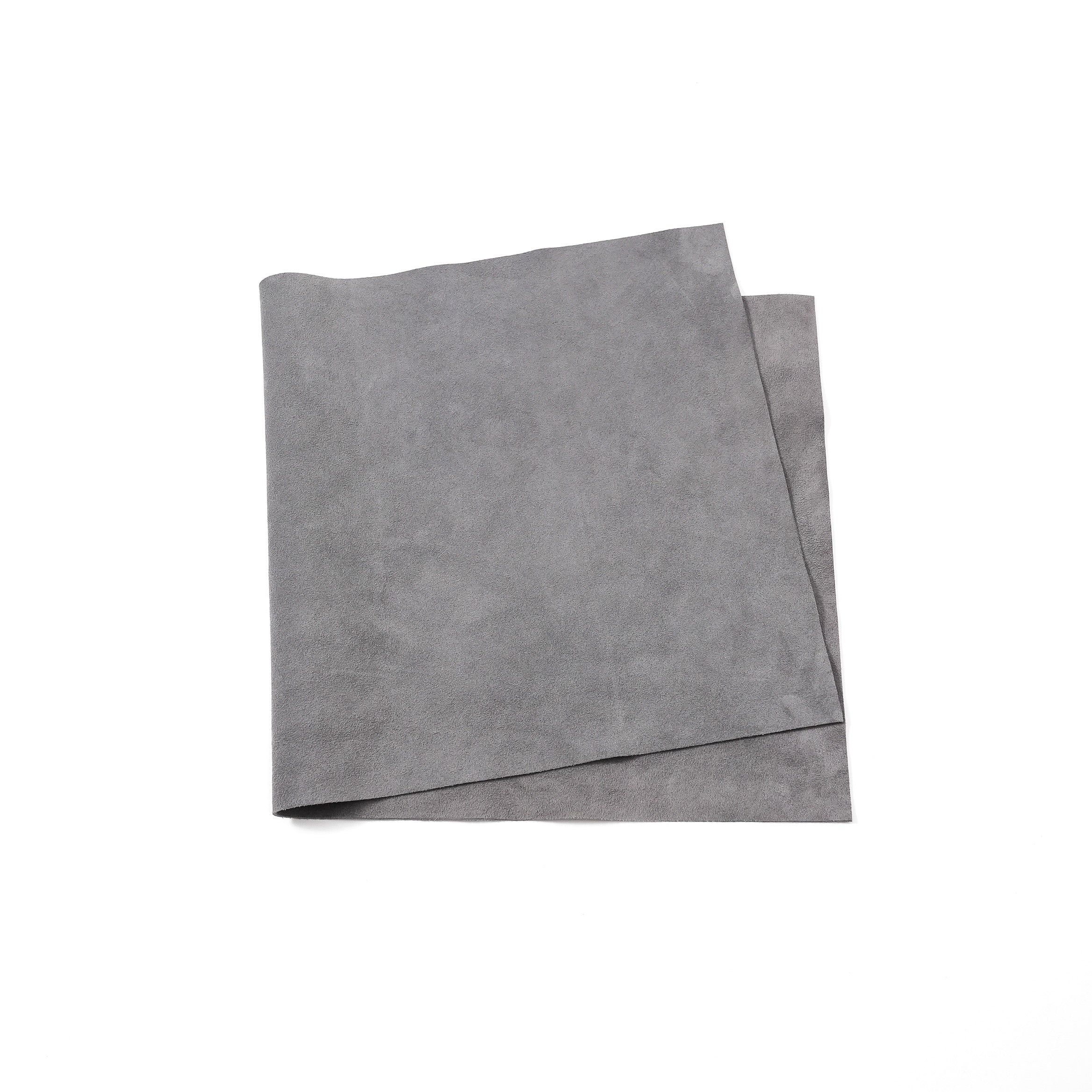 Italian Cowhide Suede Leather Panels - Gray