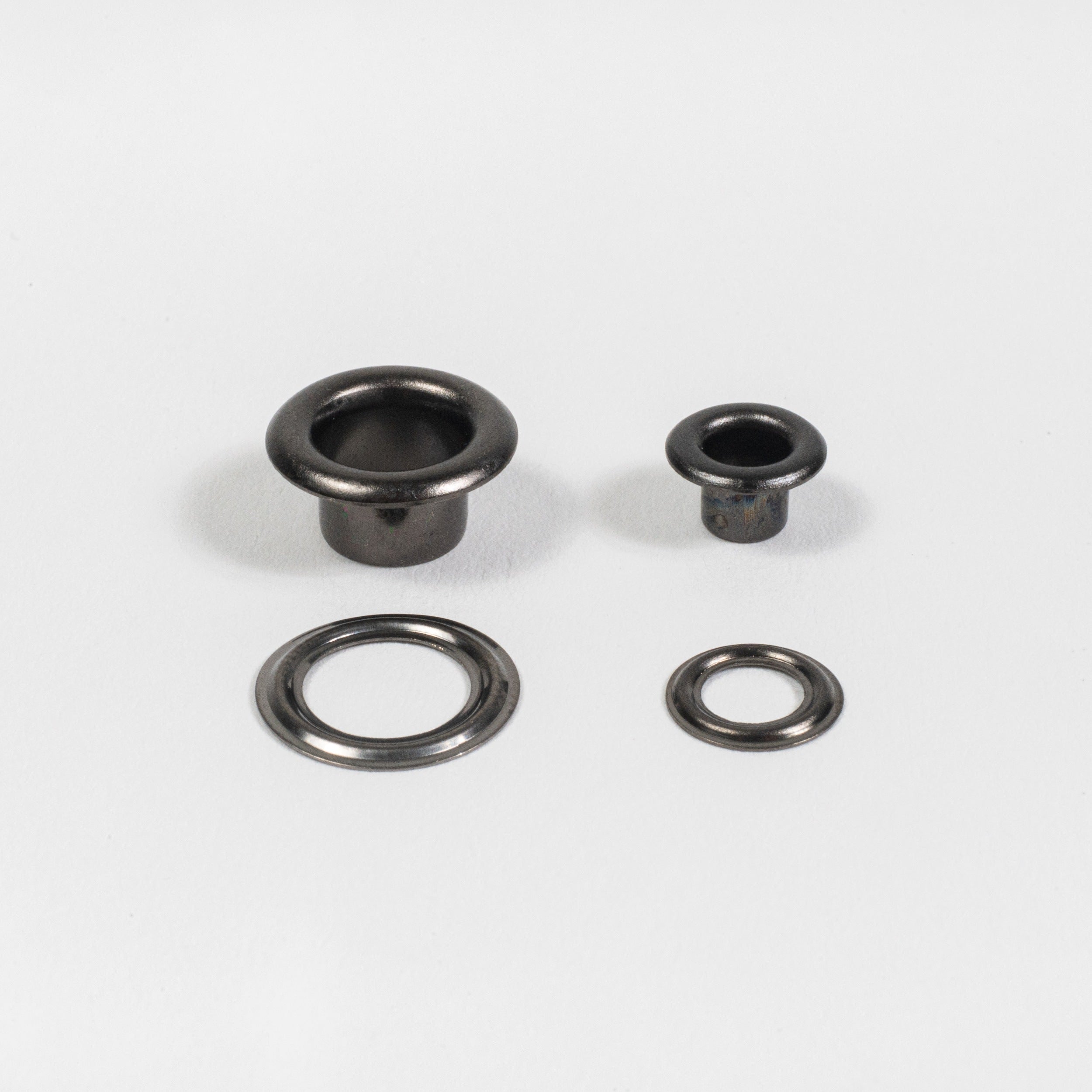 gunmetal grommet sets side view