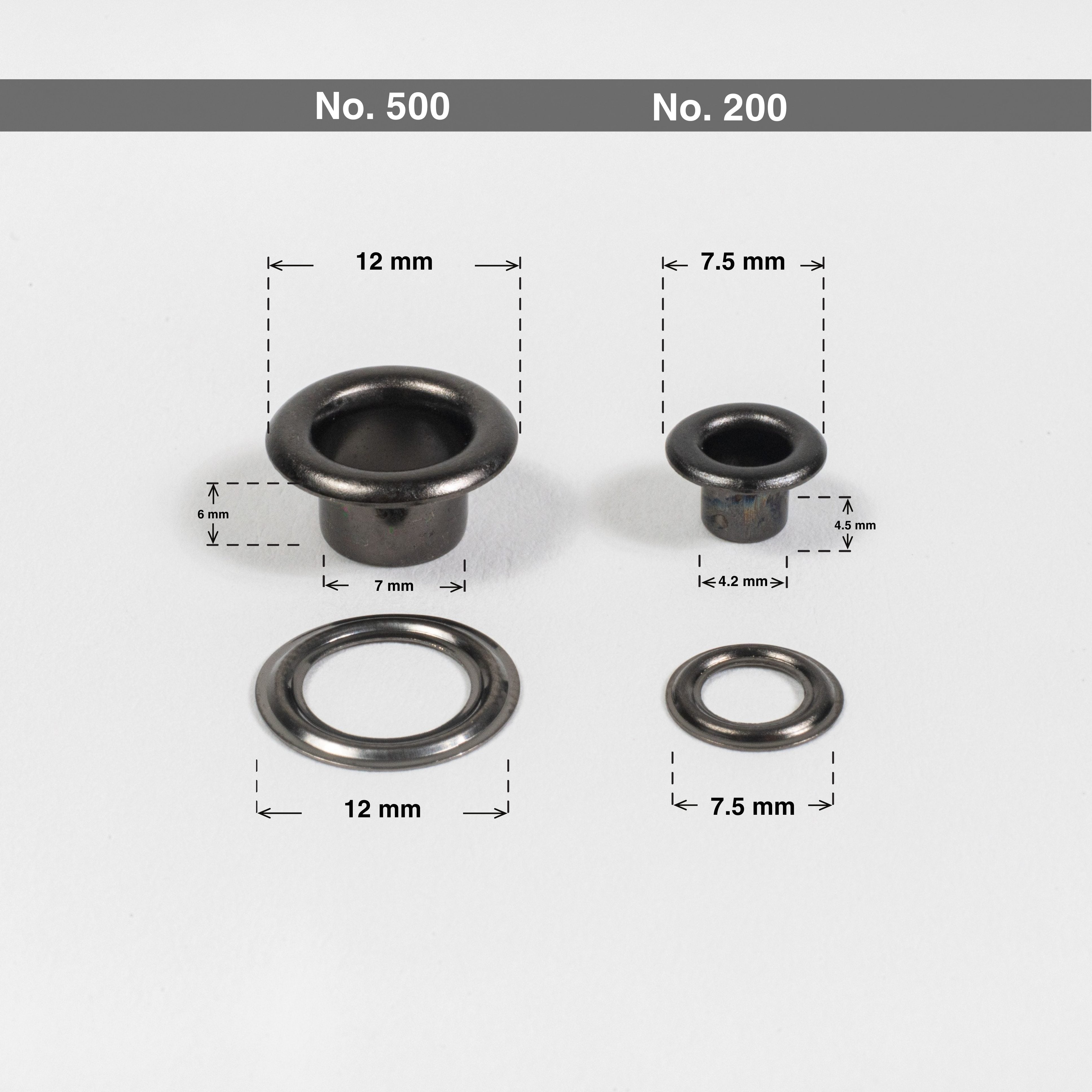 Peacock Grommets - Gunmetal