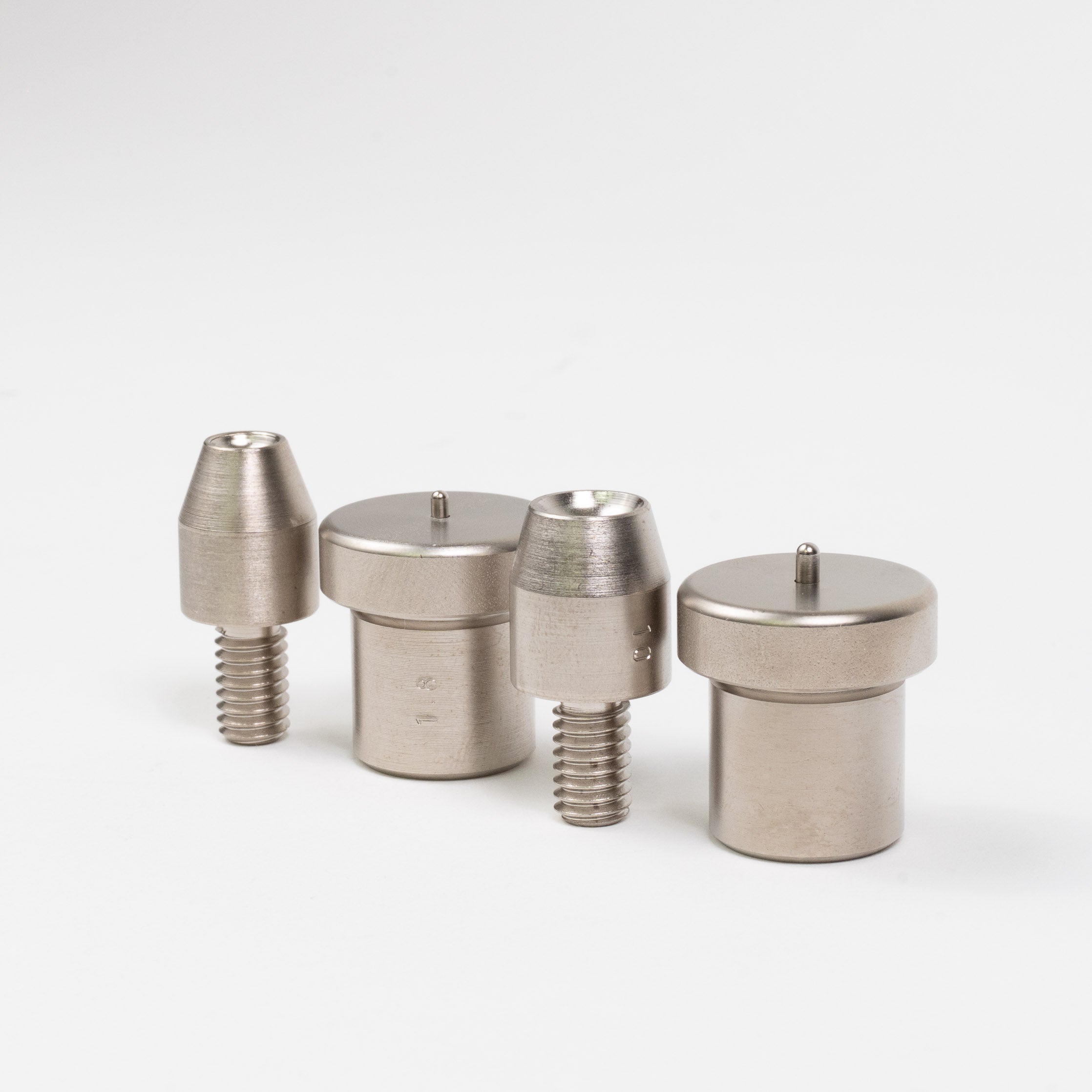 Hand Press Die Domed Rivets sizes angled