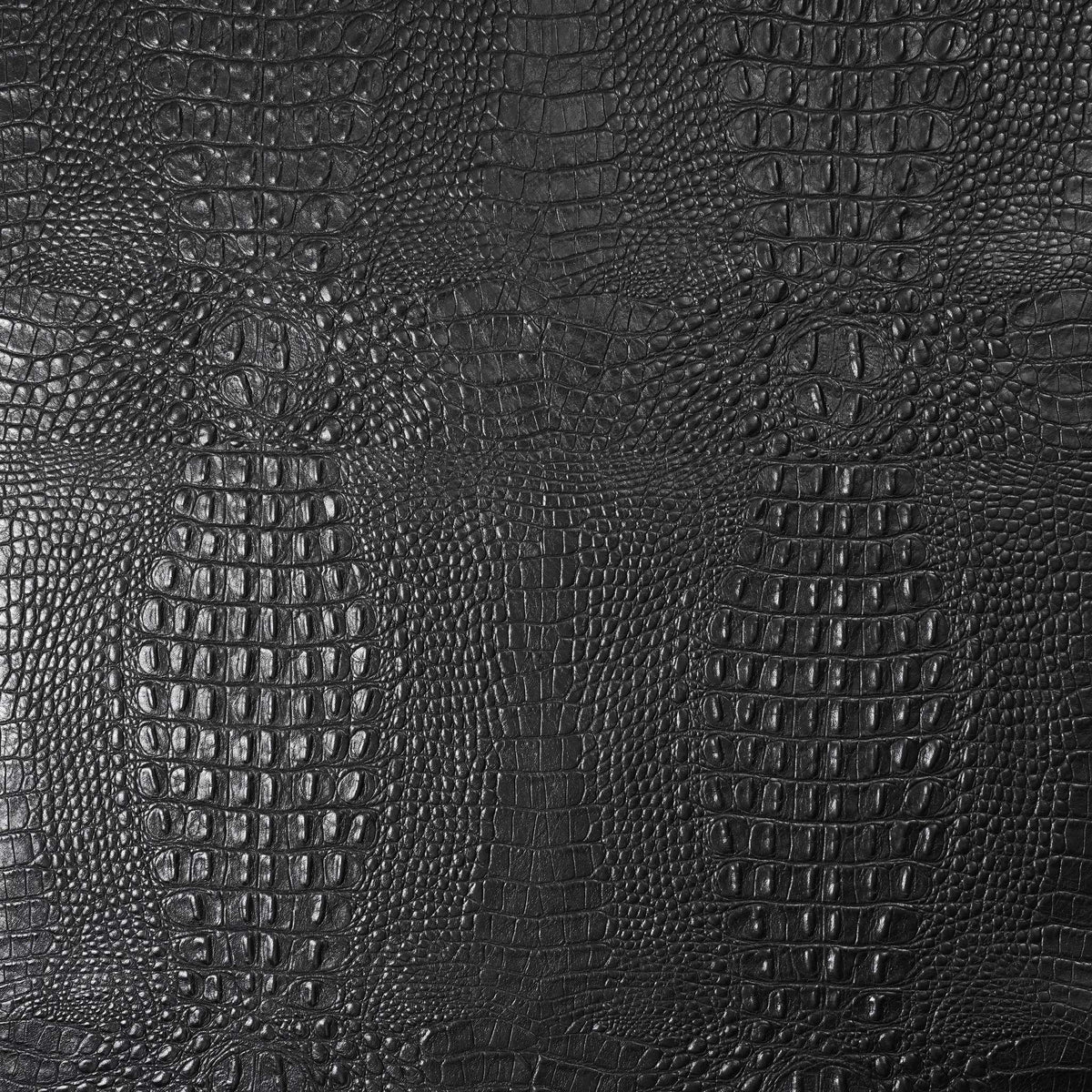 Hornback Crocodile Embossed Leather, 2.5-3 oz - Black