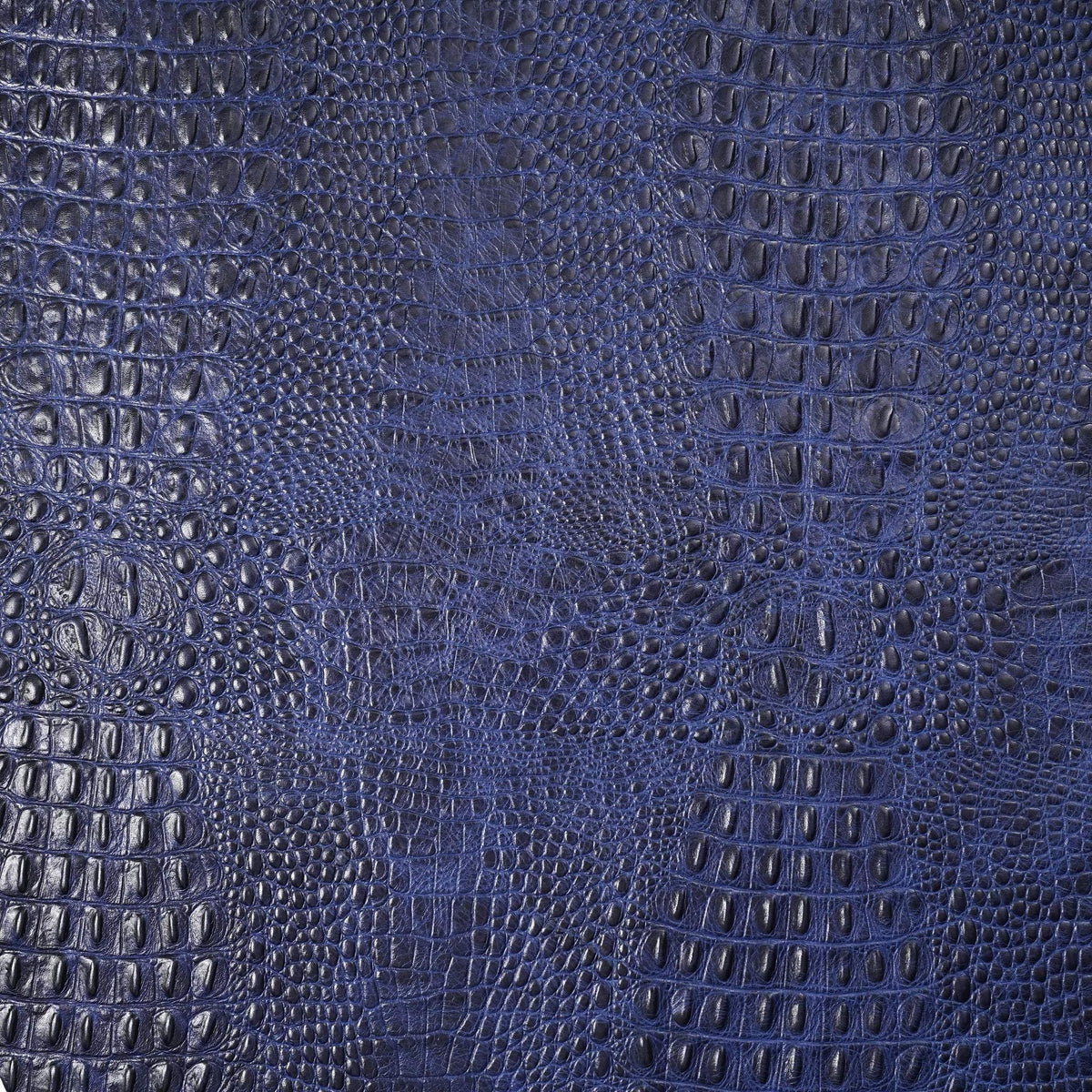 Hornback Crocodile Embossed Leather, 2.5-3 oz - Navy Blue