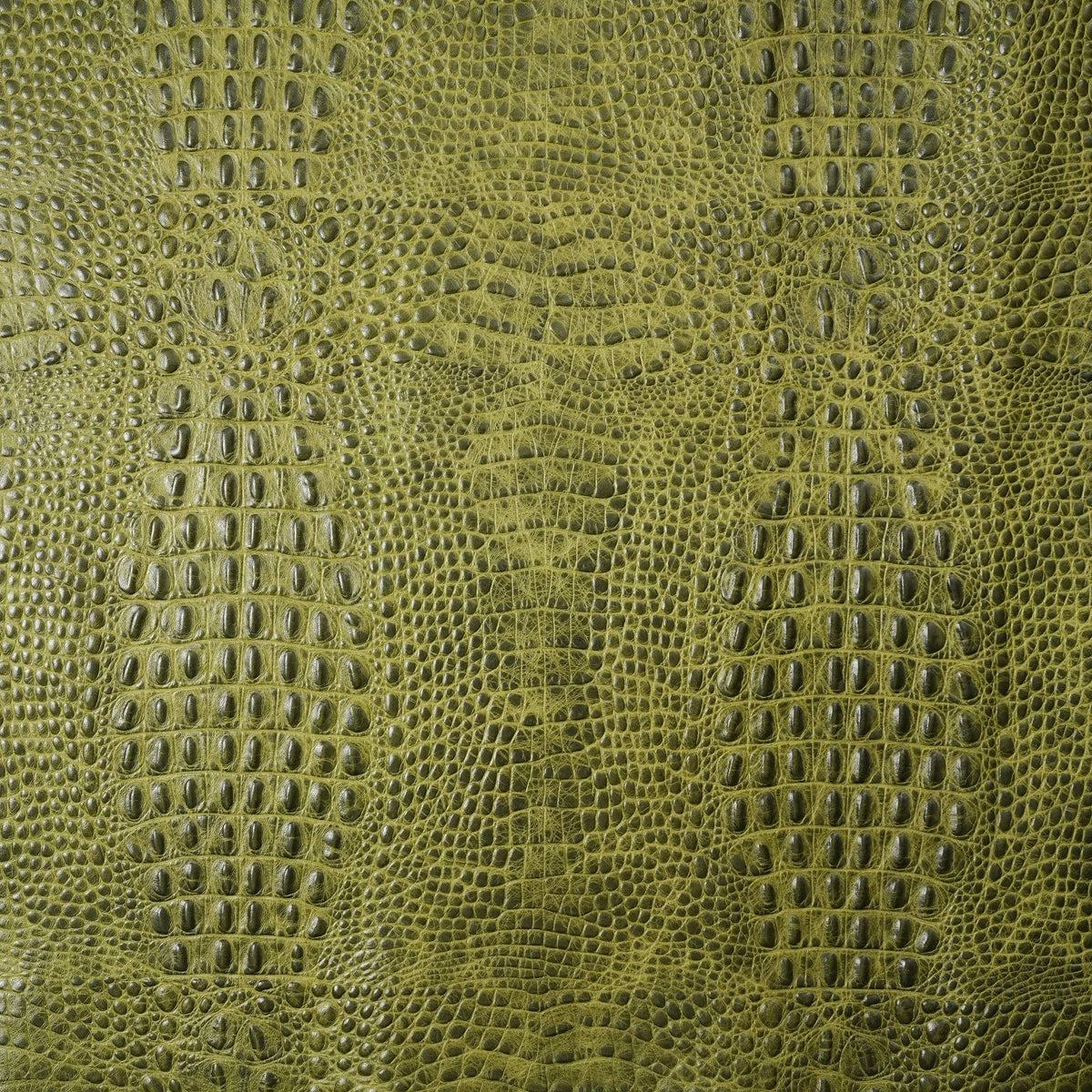 Hornback Crocodile Embossed Leather, 2.5-3 oz - Olive Green