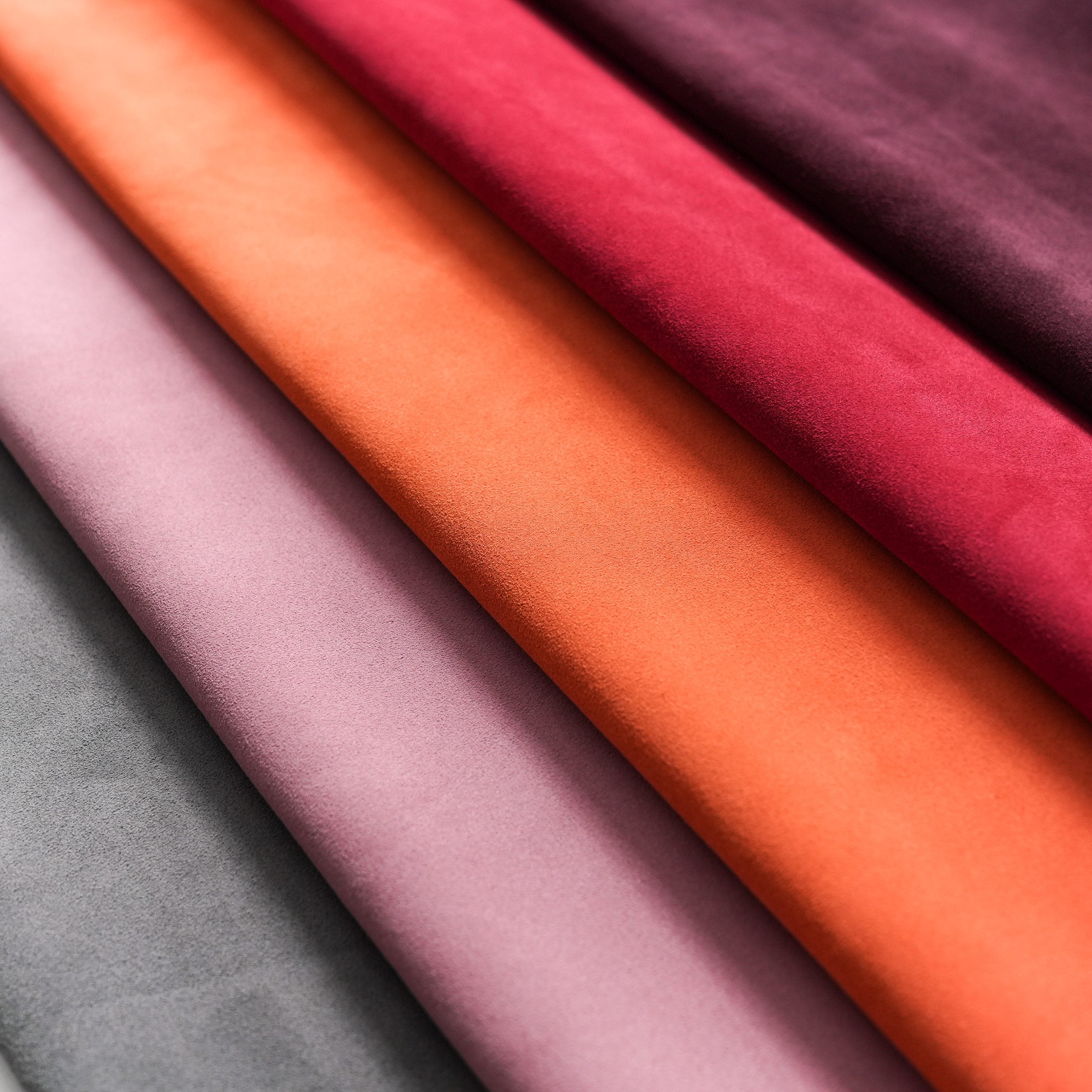 italian cowhide suede leather hides various colors