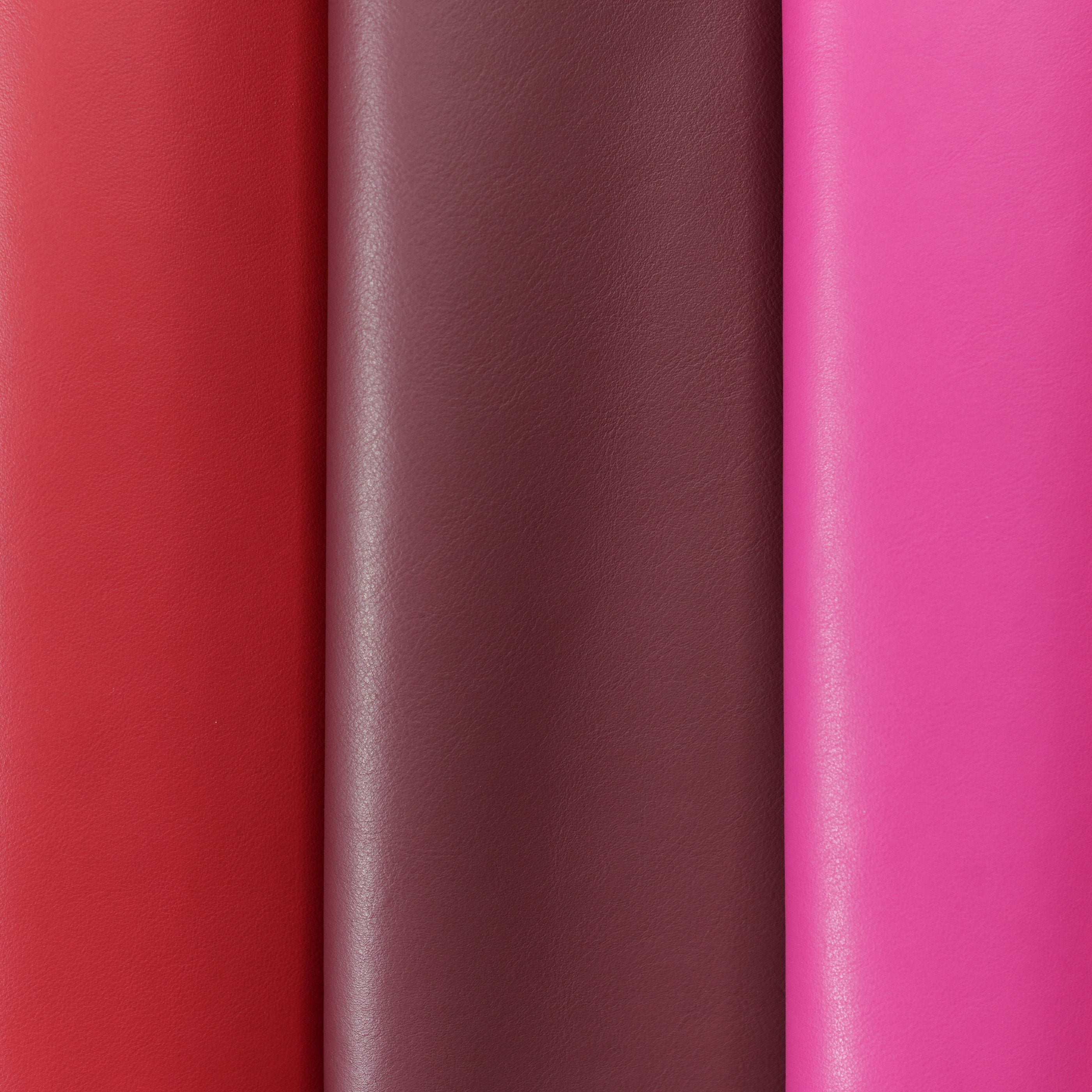 italian nappa calfskin leather close up burgundy