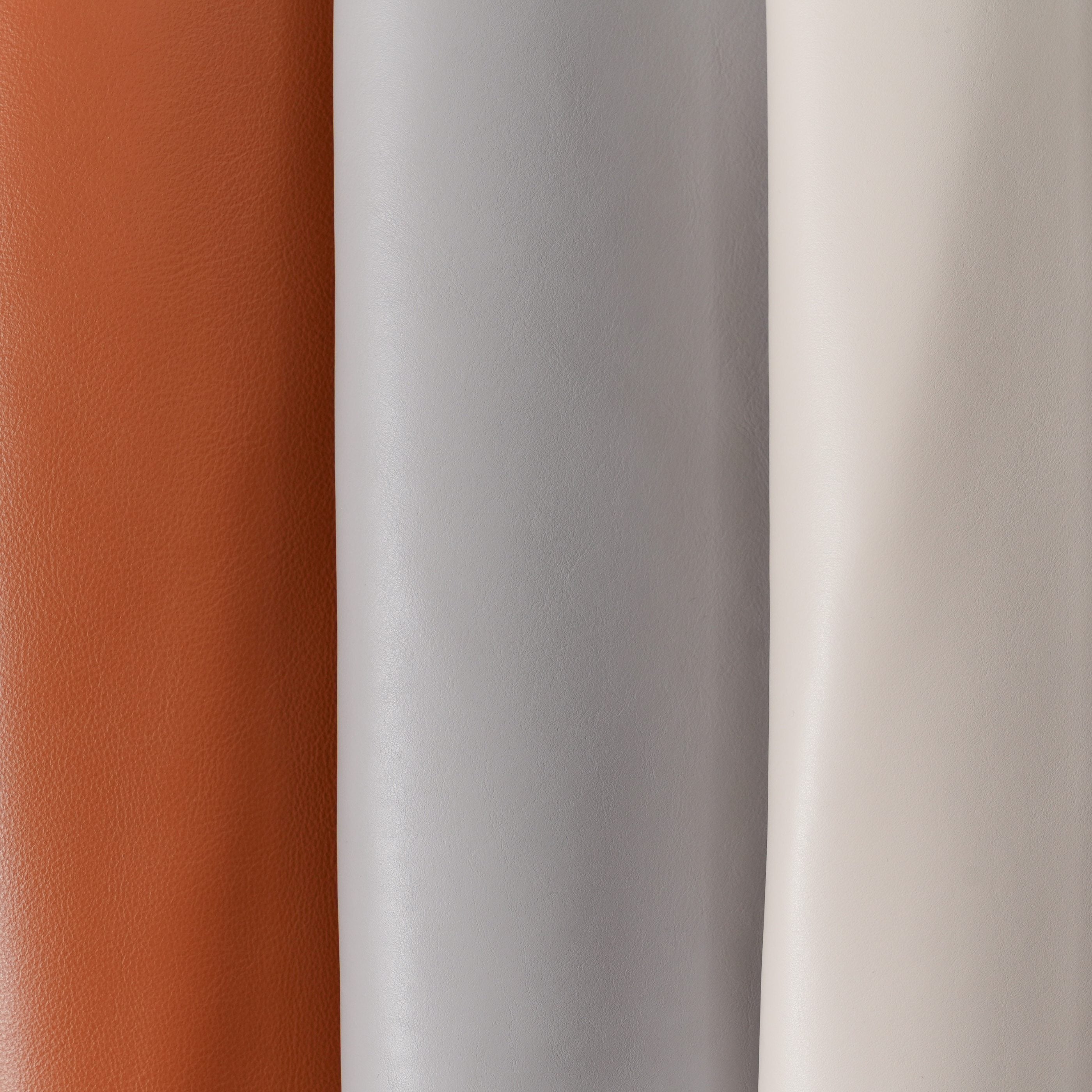 italian nappa calfskin leather close up light gray
