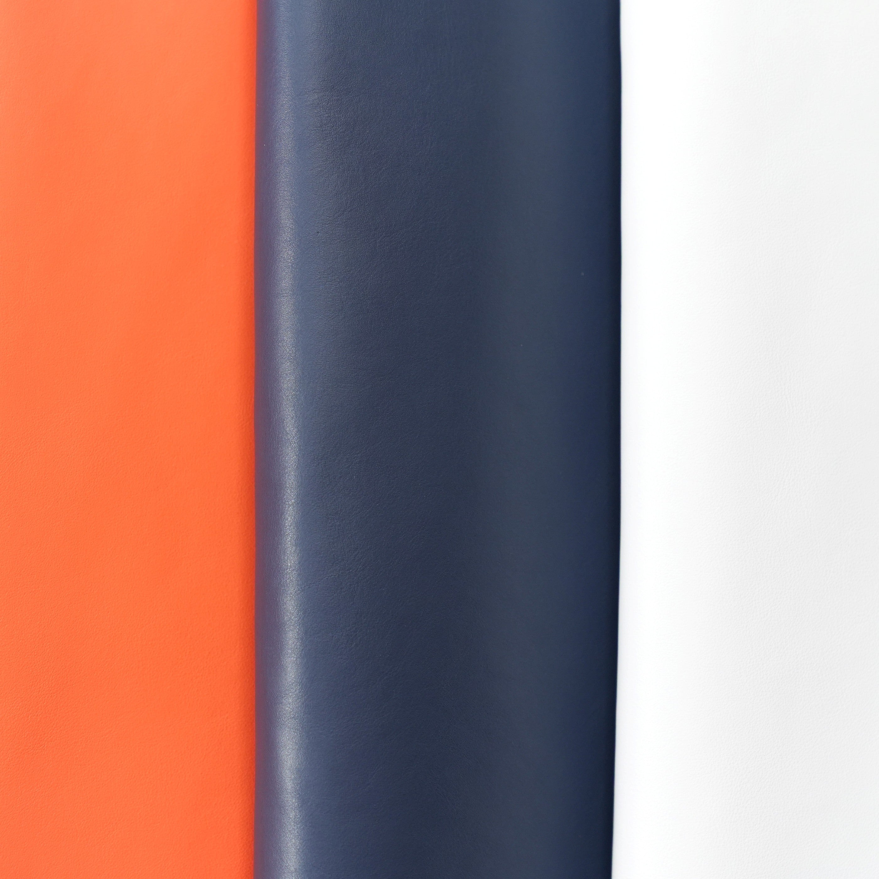 italian nappa calfskin leather close up navy blue