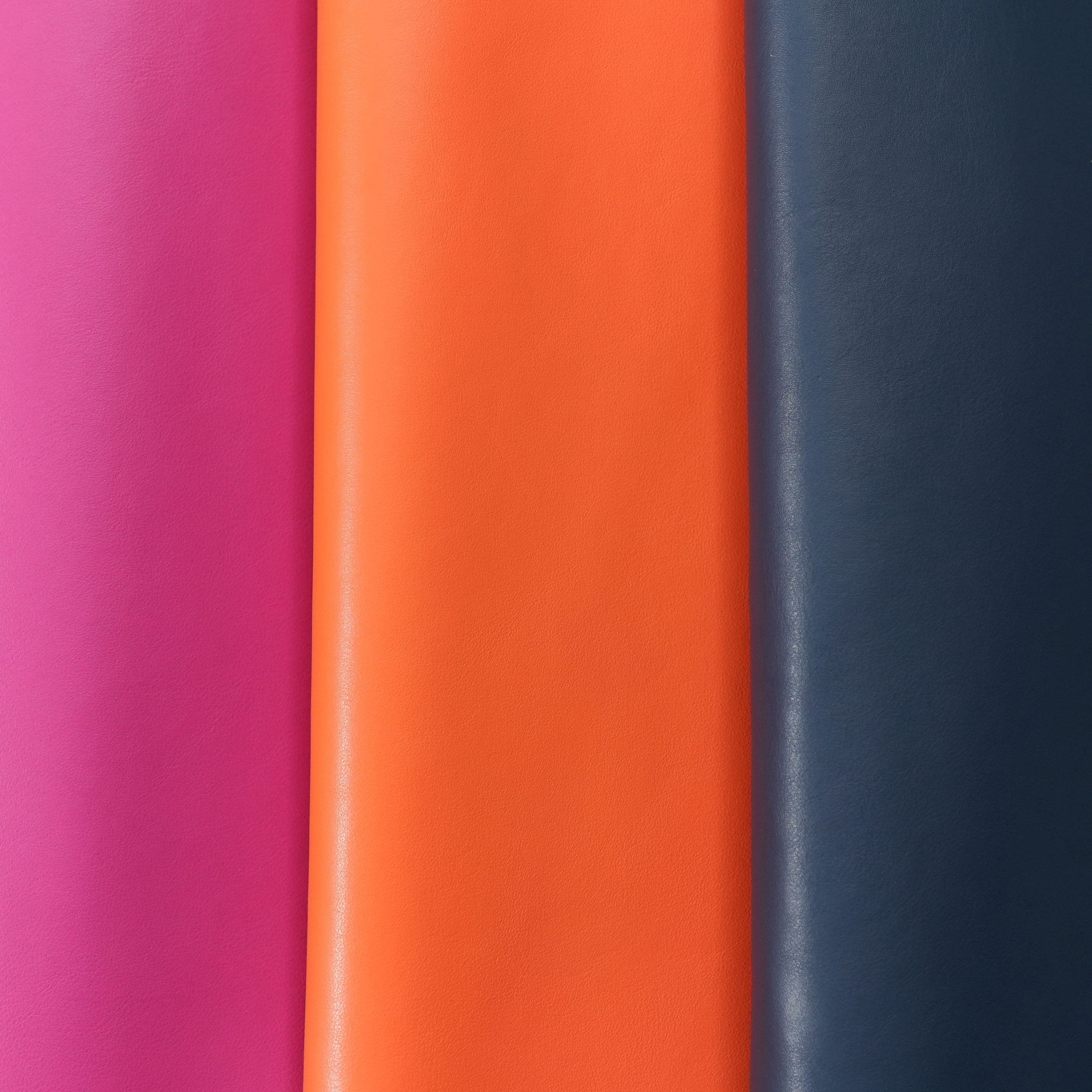 italian nappa calfskin leather close up orange