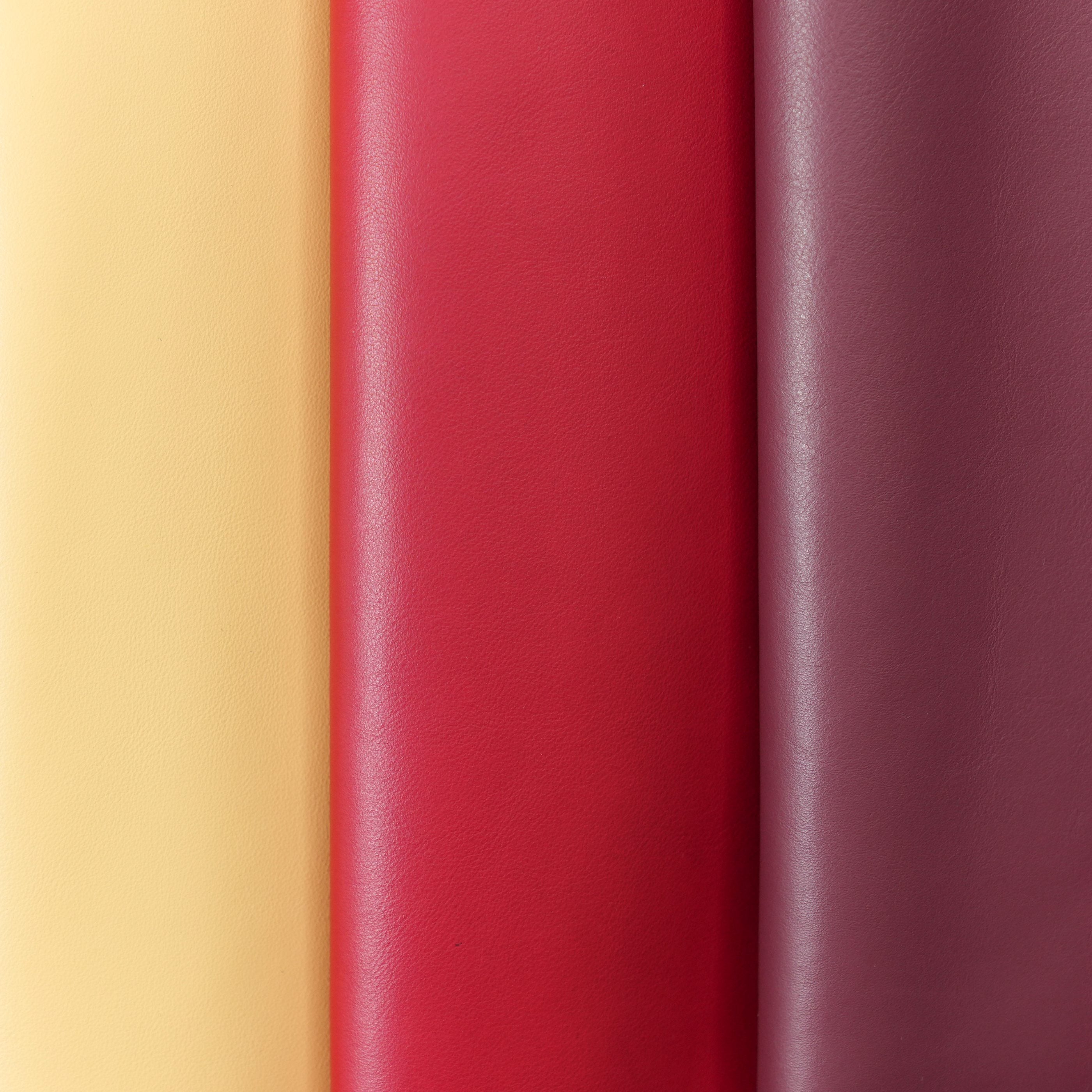 italian nappa calfskin leather close up red