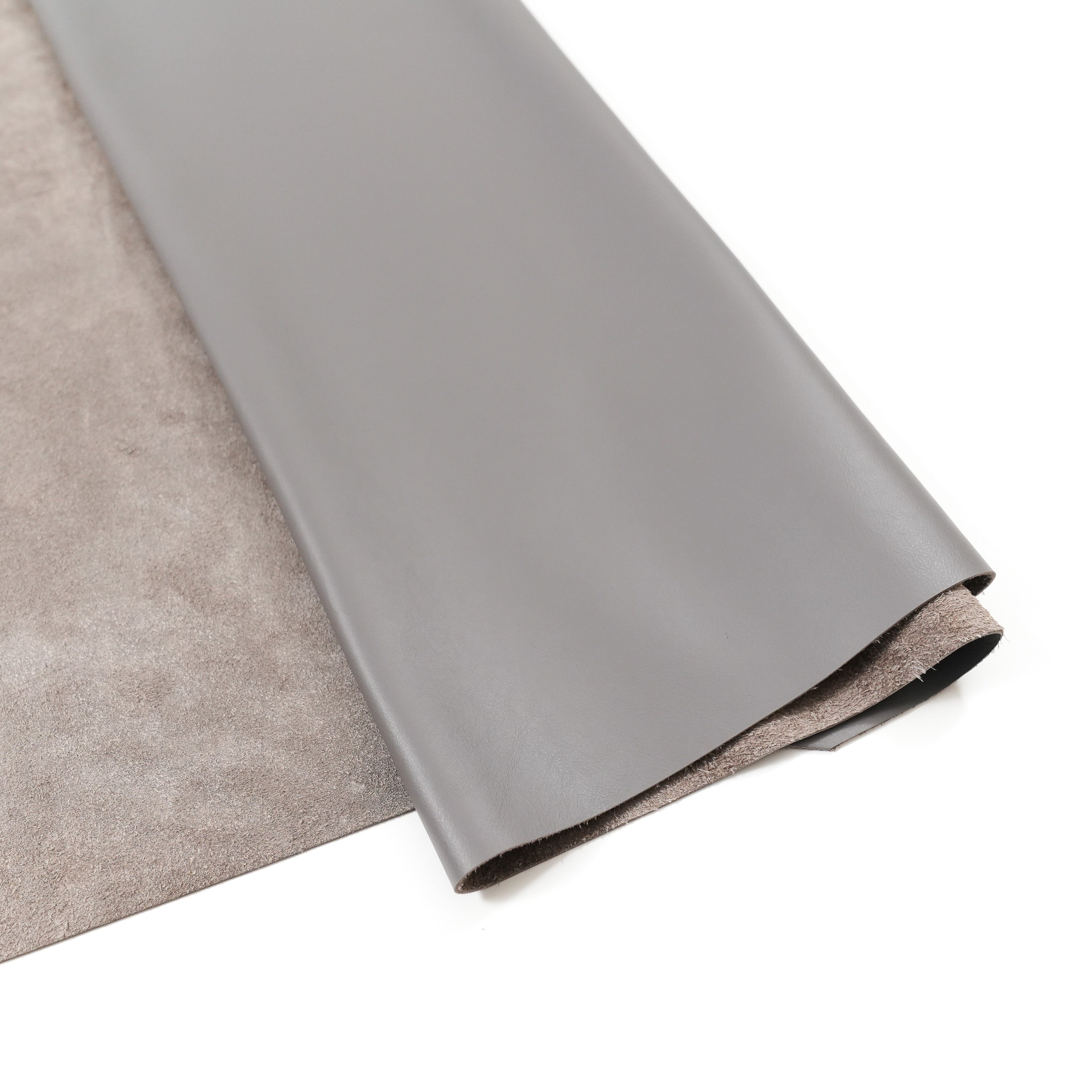 Italian Nappa Calfskin Leather Side - Gray