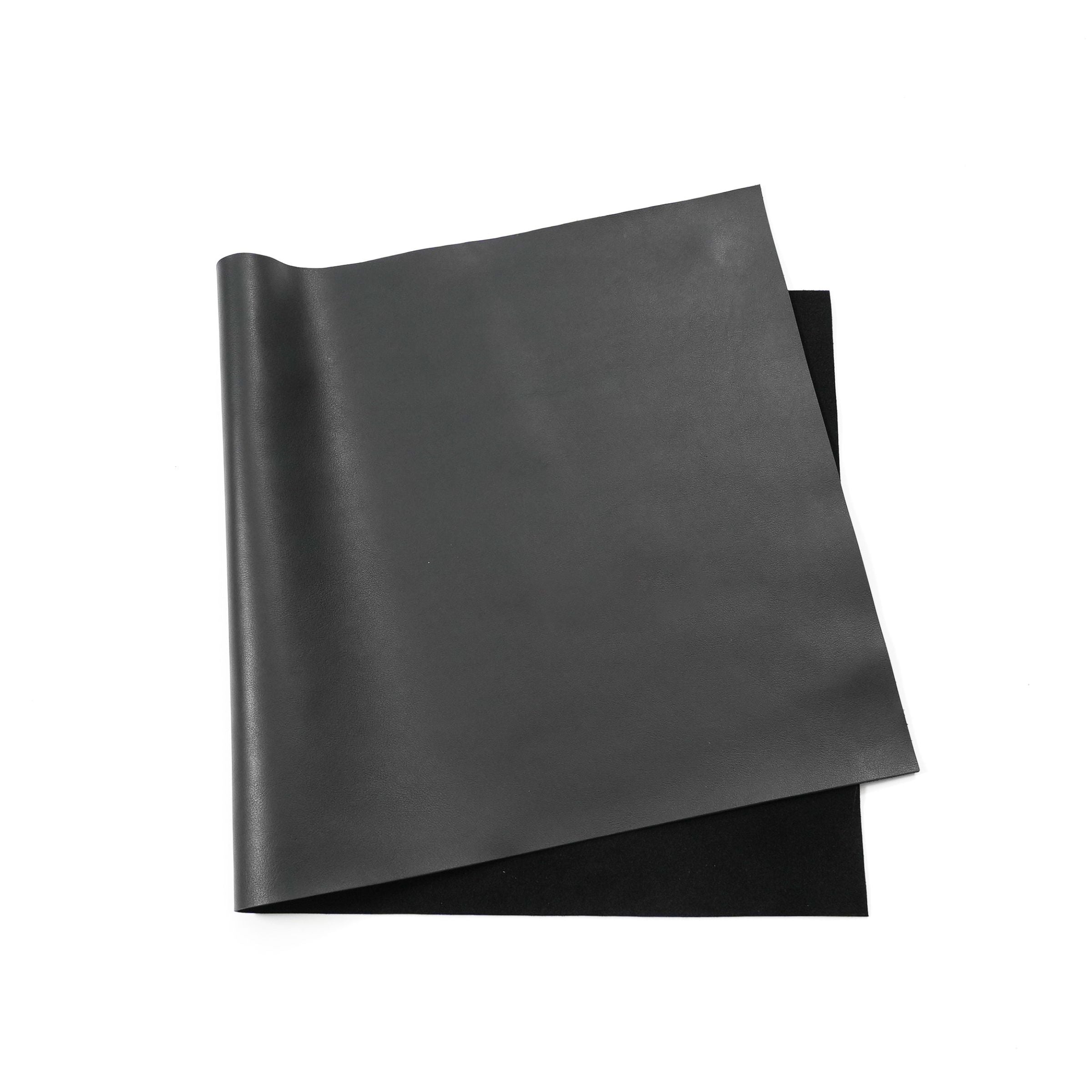 italian nappa calfskin leather panel black color