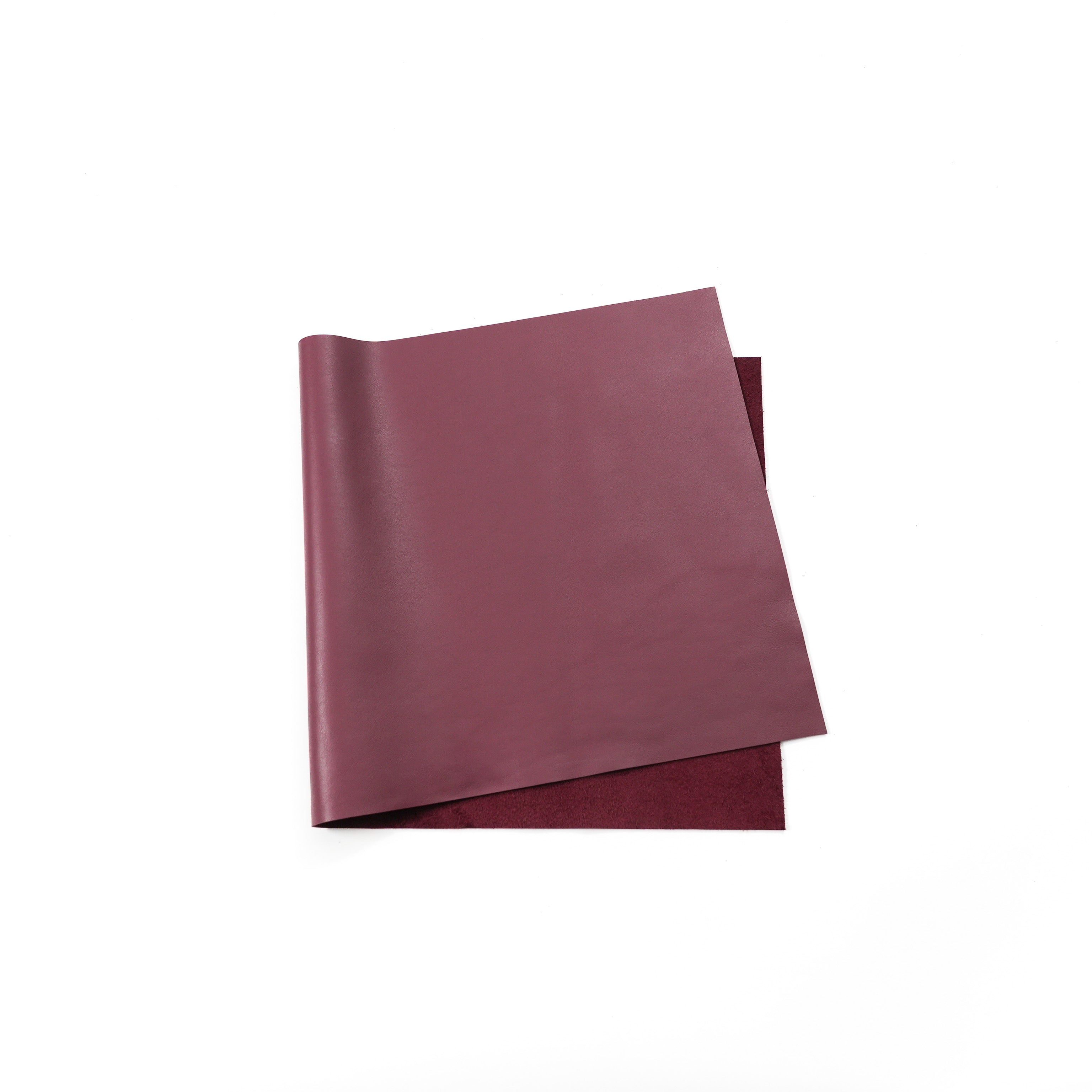 Italian Nappa Calfskin Leather Panels - Burgundy