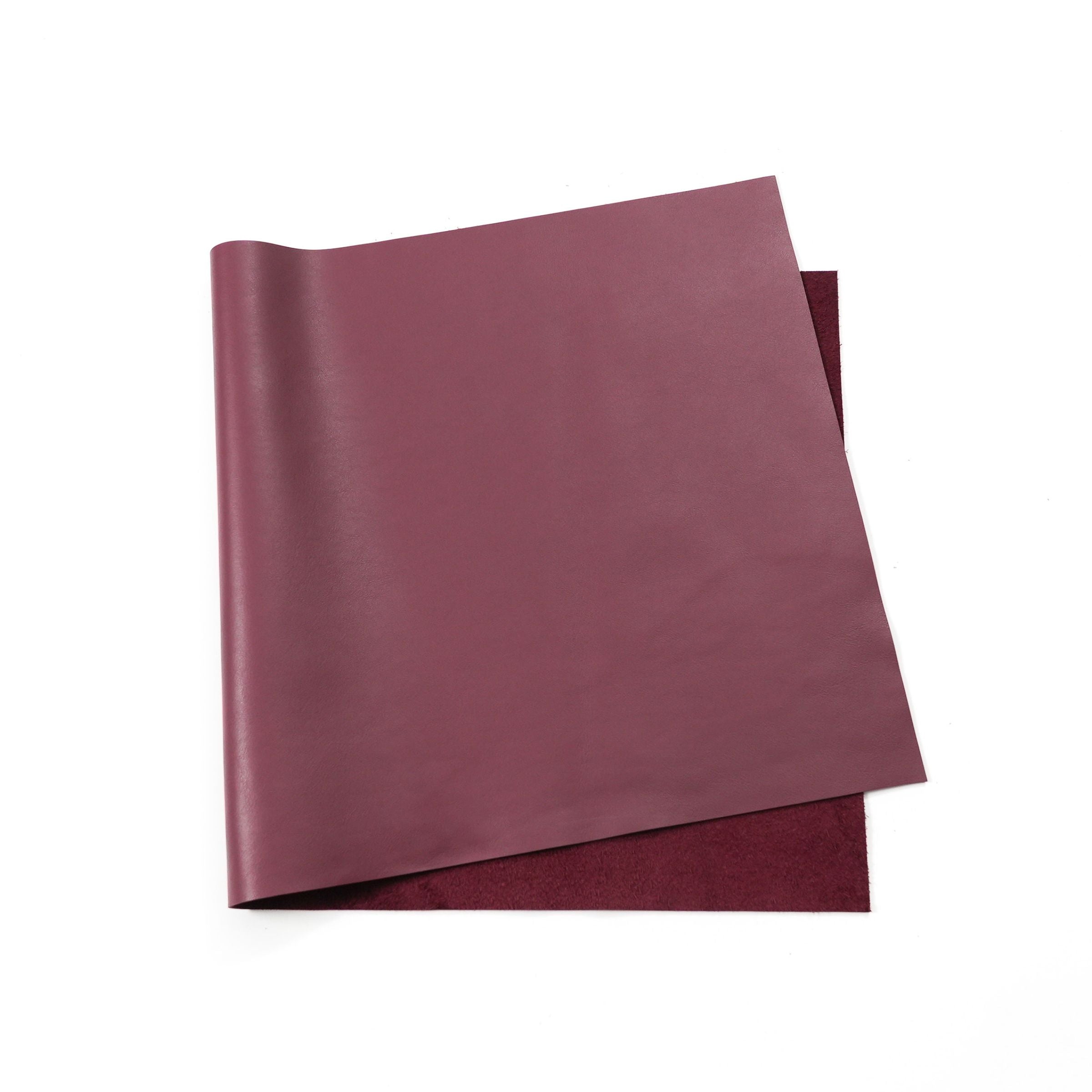italian nappa calfskin leather panel burgundy color