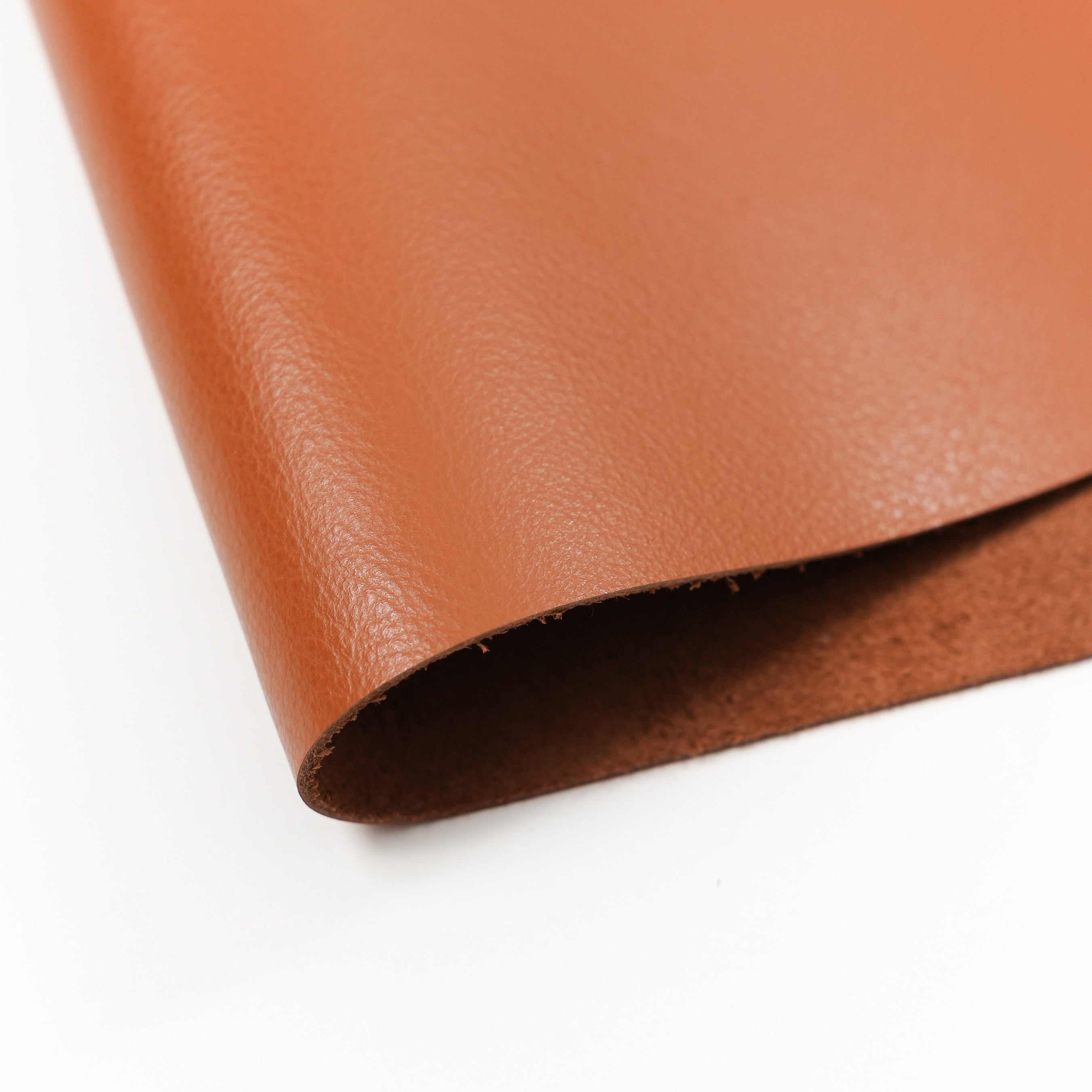 italian nappa calfskin leather panel cognac brown color