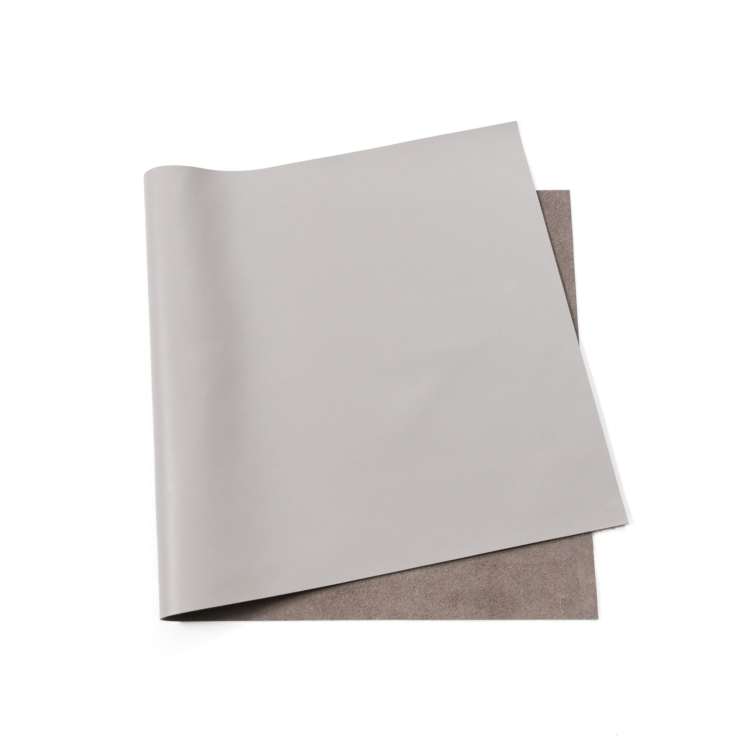 italian nappa calfskin leather panel light gray color