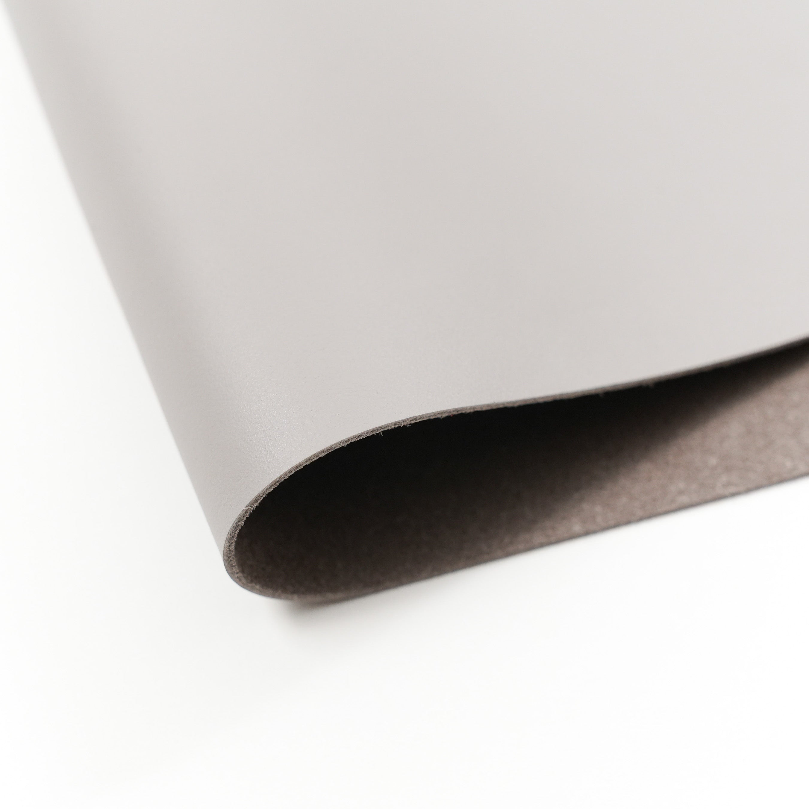 italian nappa calfskin leather panel light gray color