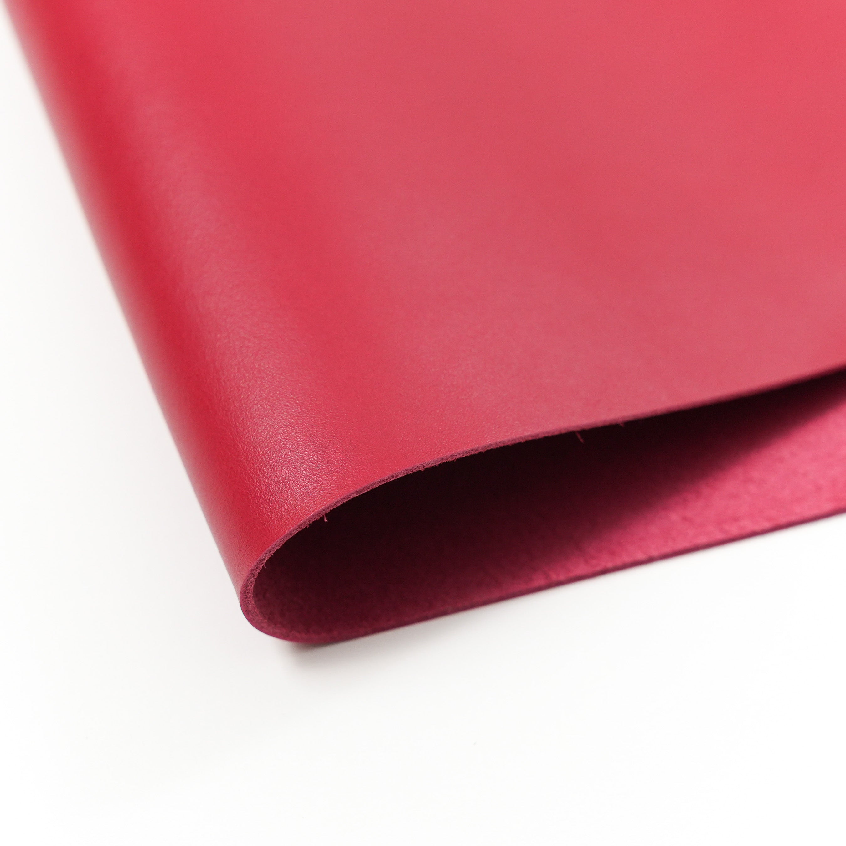 italian nappa calfskin leather panel red color