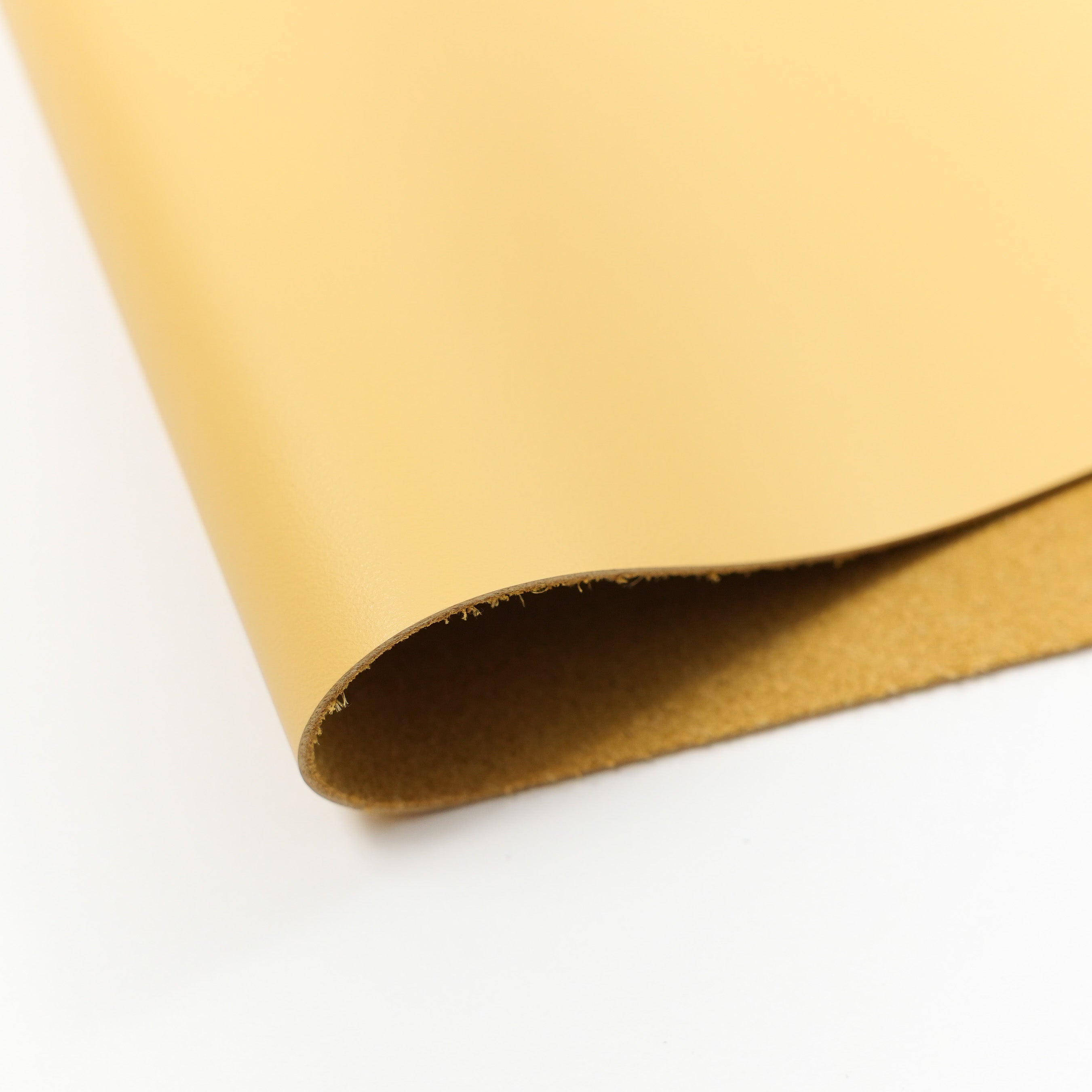 italian nappa calfskin leather panel soft yellow color