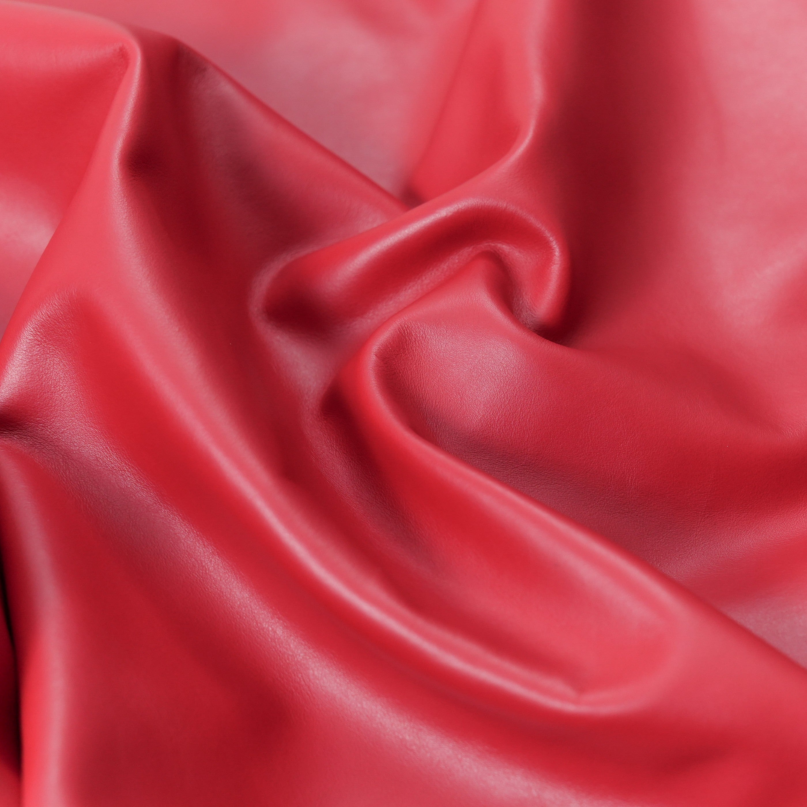 italian nappa calfskin leather surface detail red color