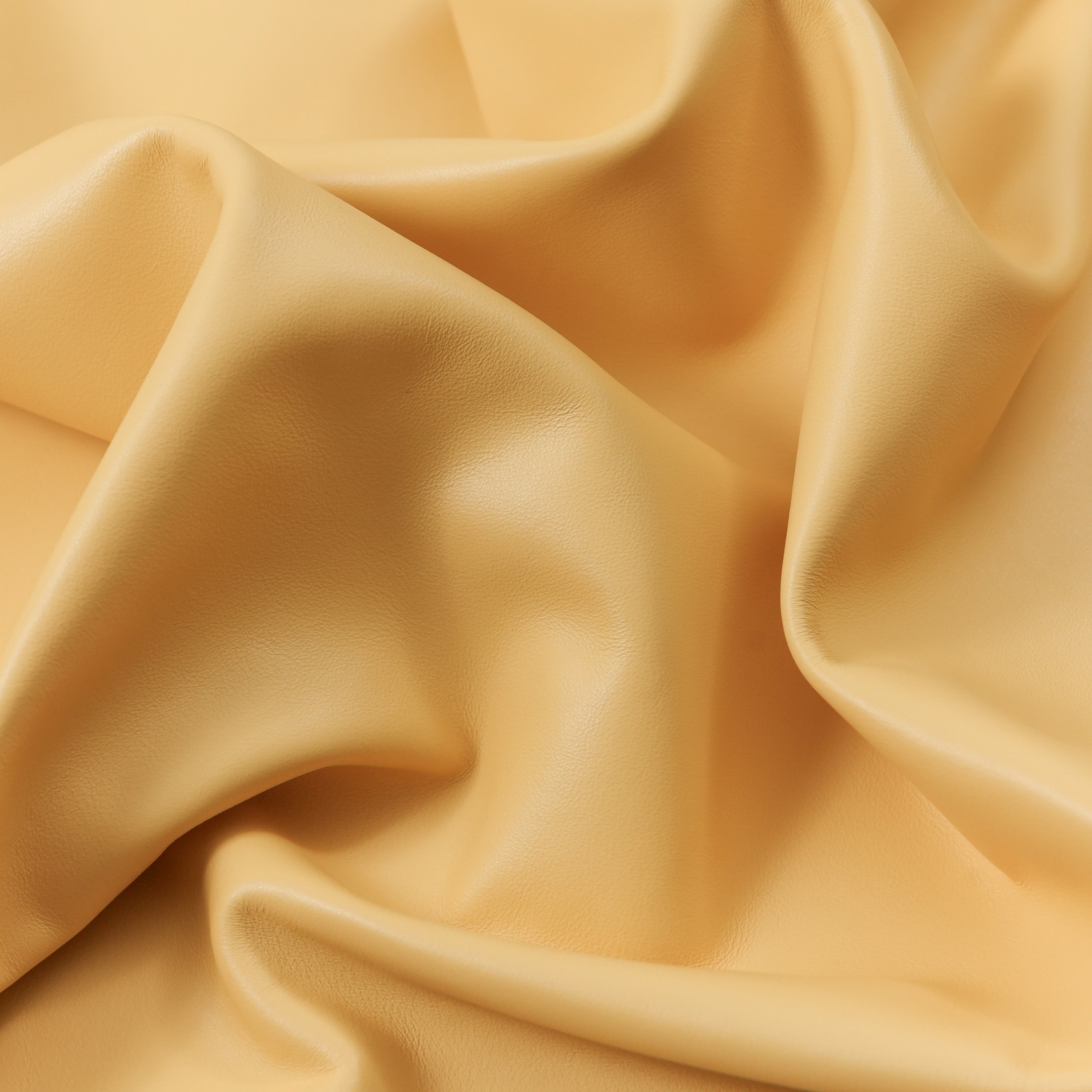 italian nappa calfskin leather surface detail soft yellow color