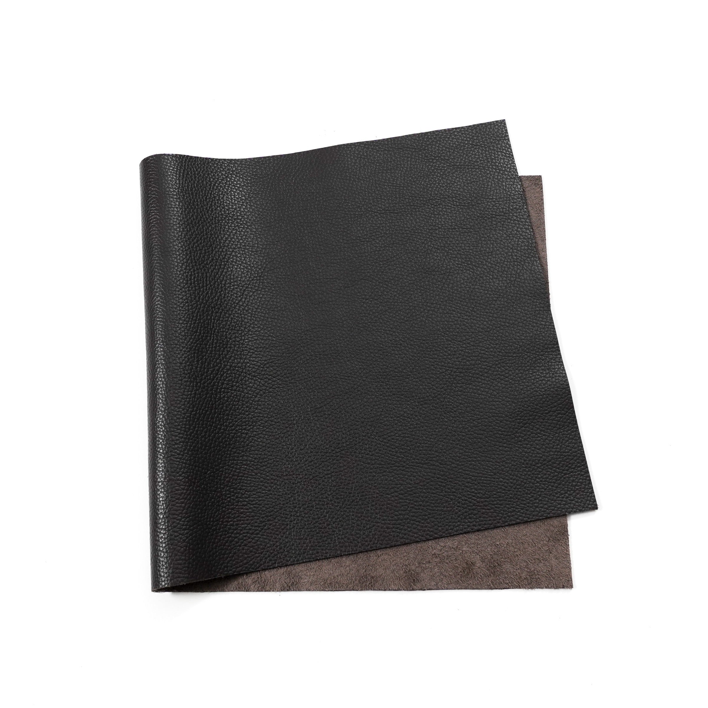 italian pebble grain cowhide leather pre cut sheet brown