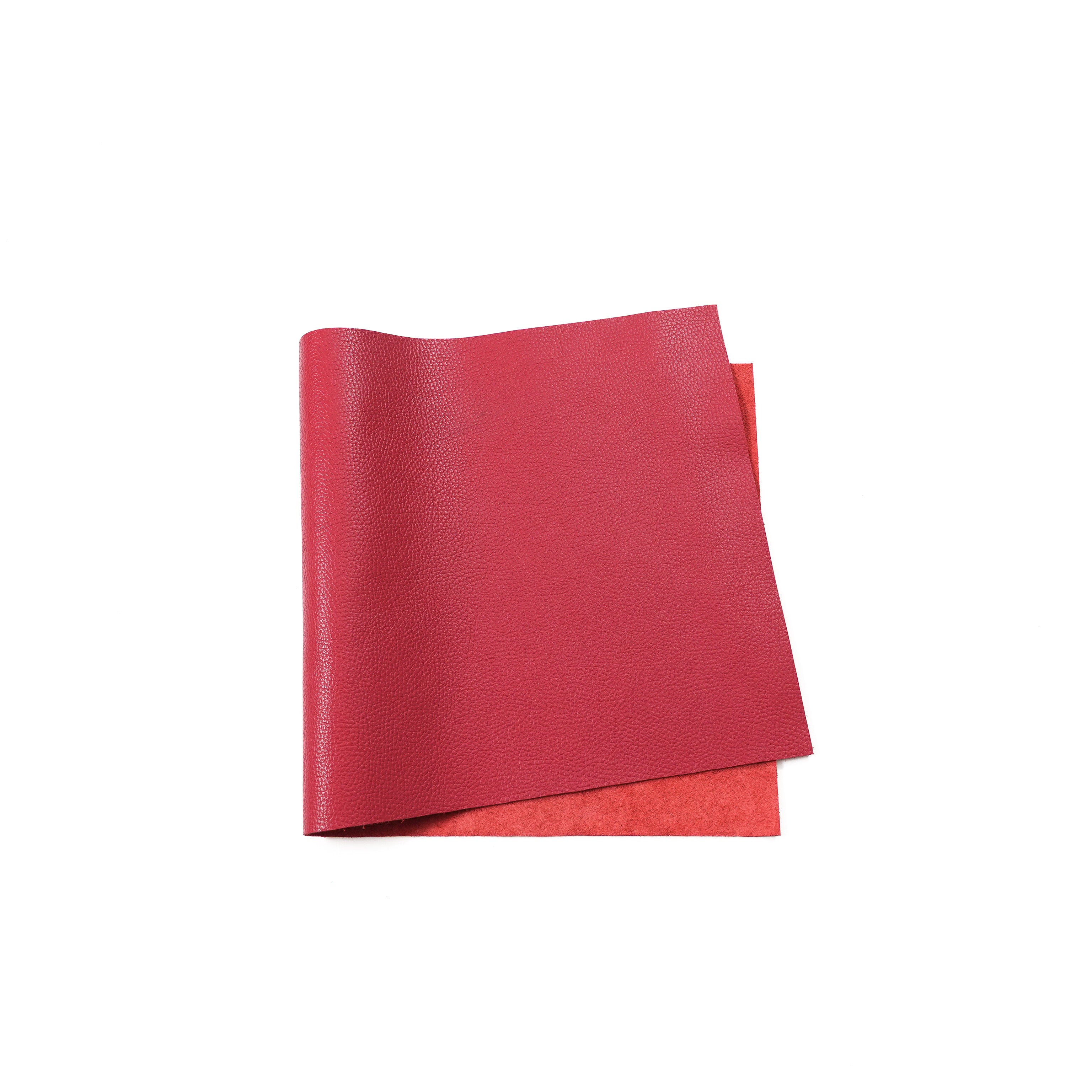 Italian Pebble Grain Leather Panels - Red