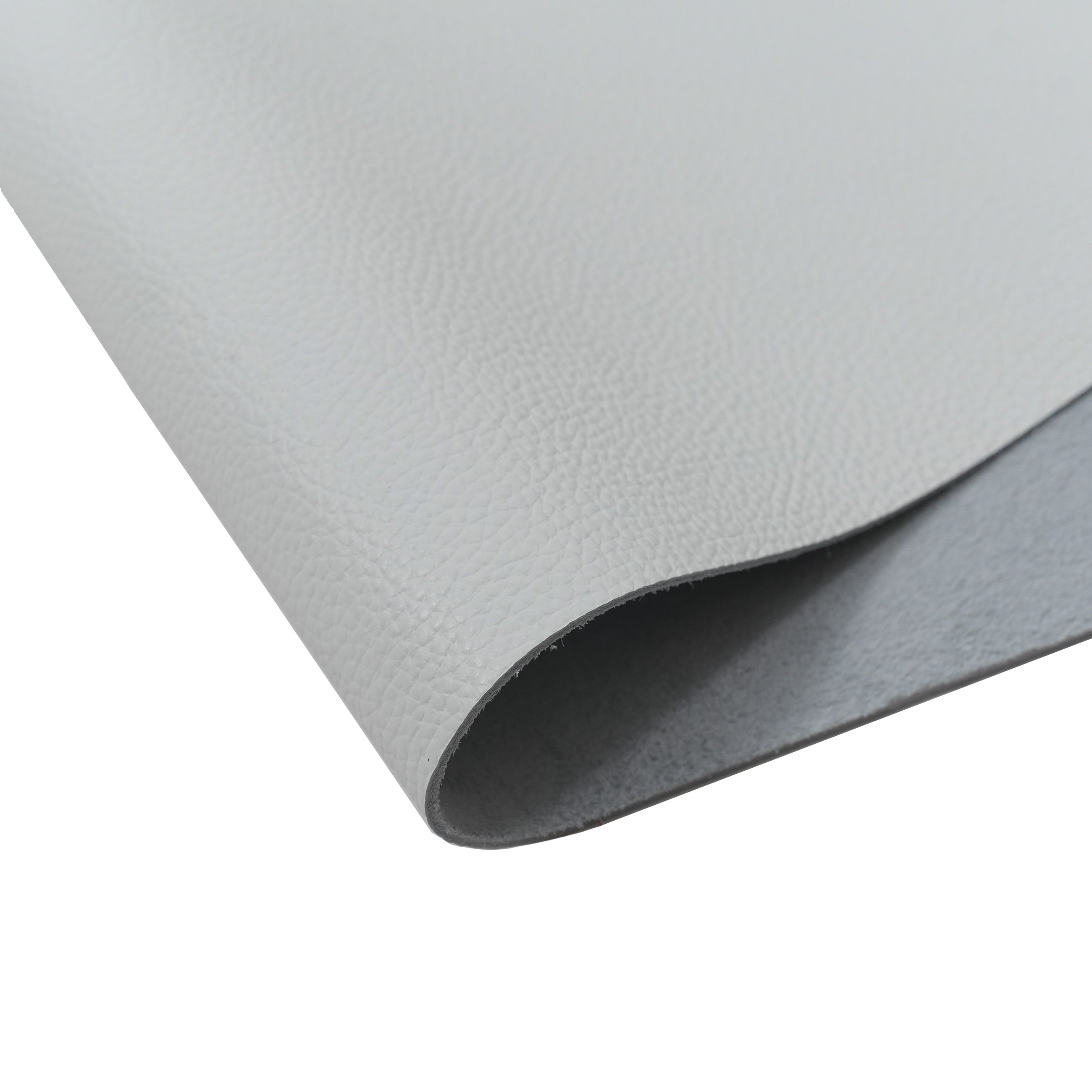 italian pebble grain cowhide leather pre cut sheet white close up