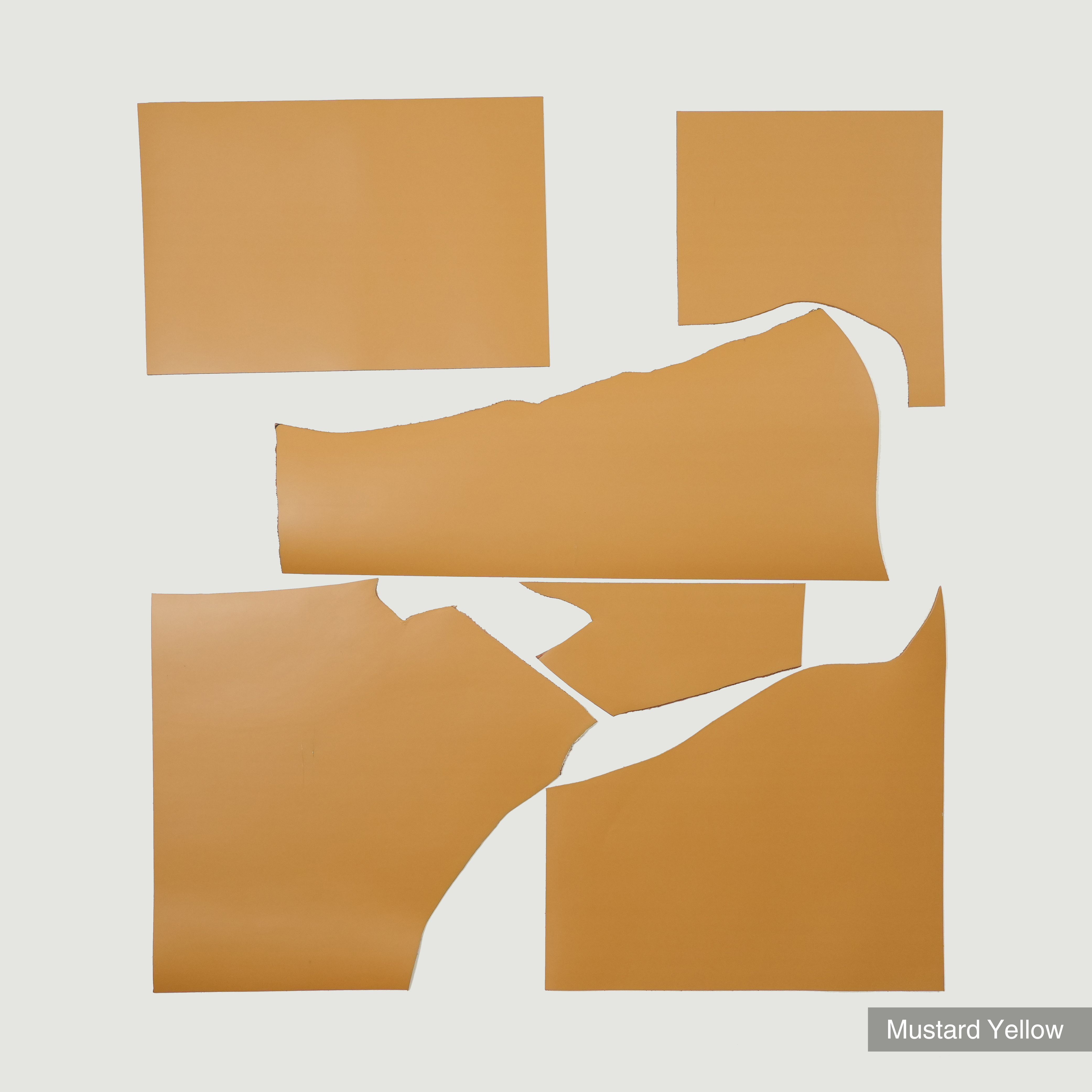 italian premium pigmented leather scraps remnants yellow