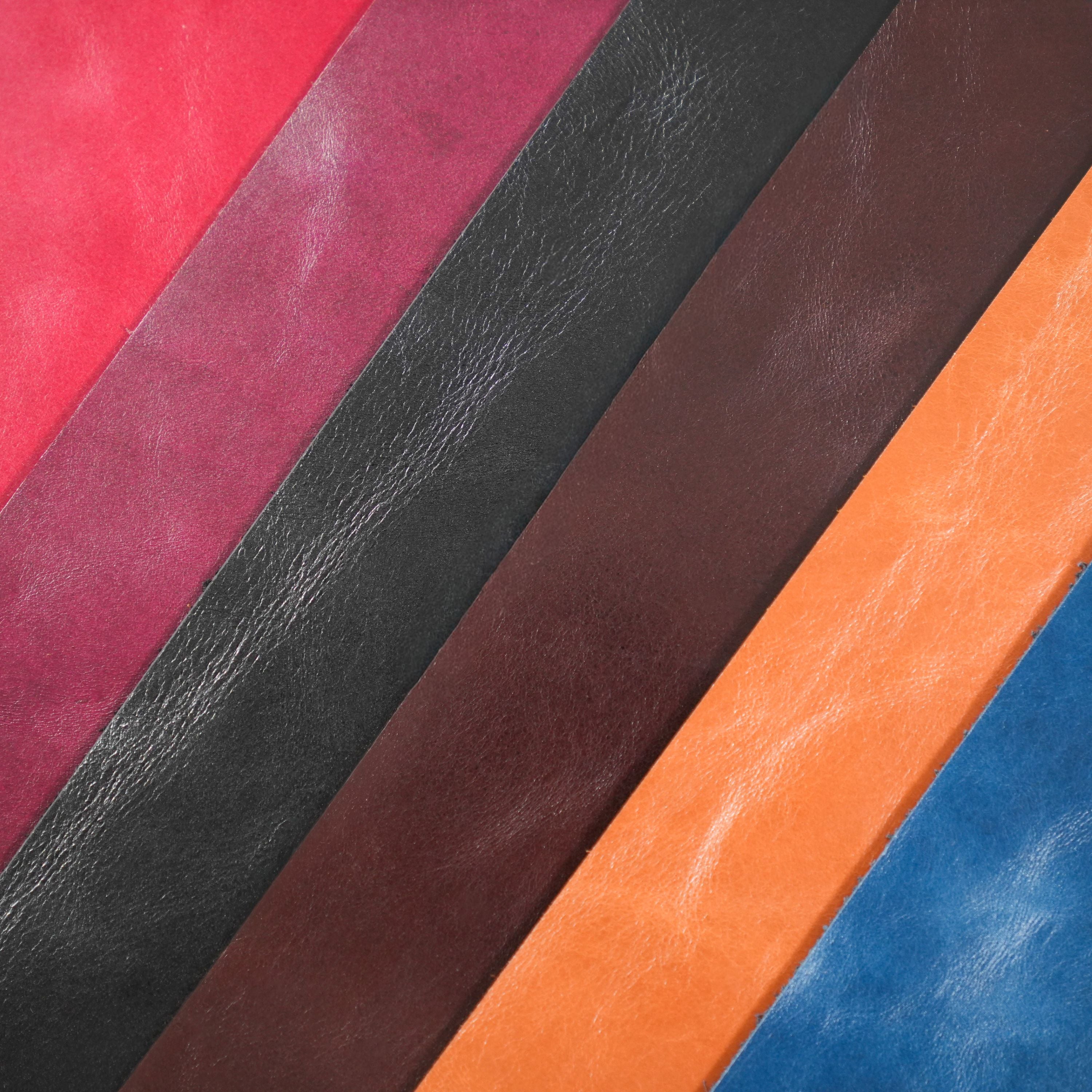 Italian Top Grain Smooth Glossy Leather Panels – Black