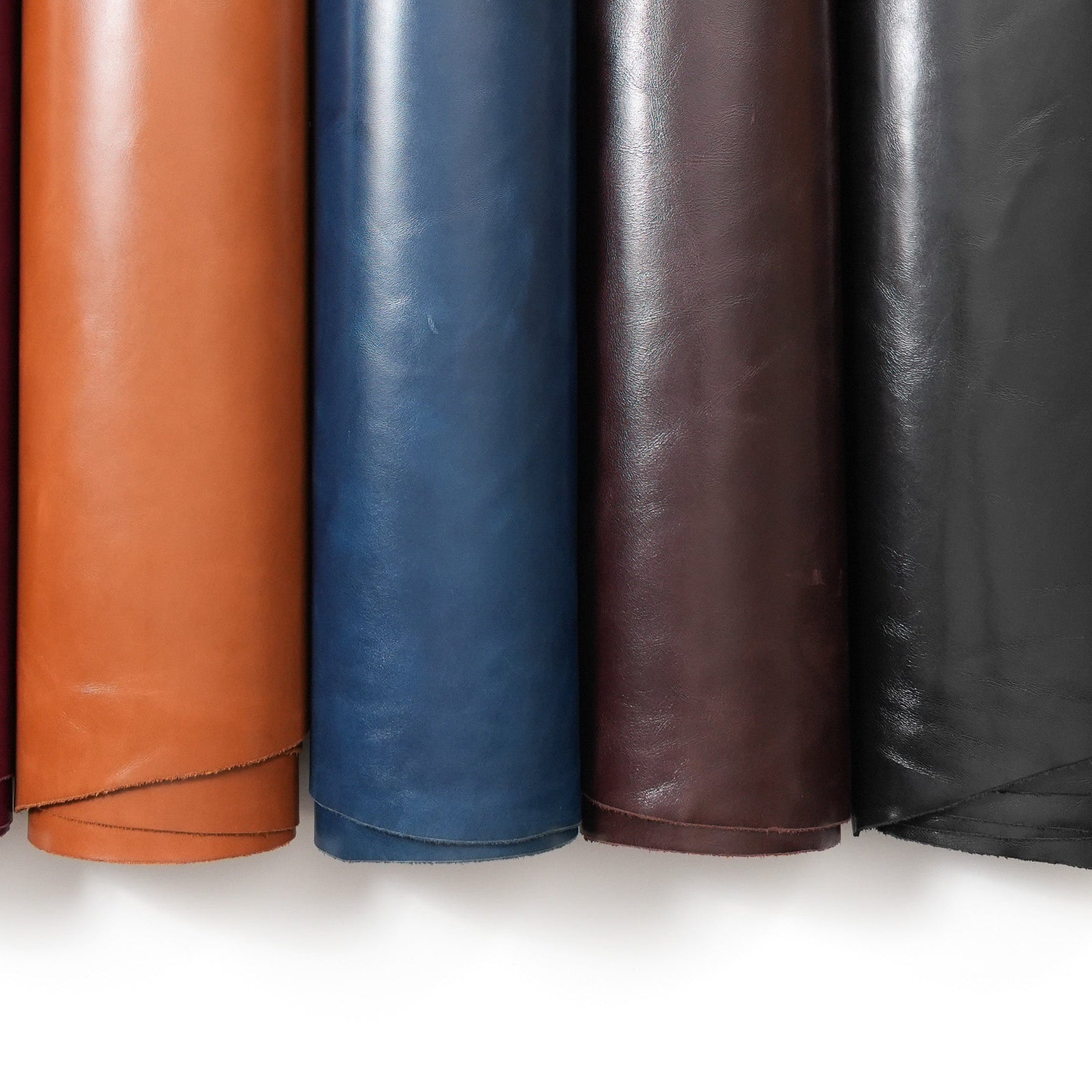 italian top grain glazed leather hides